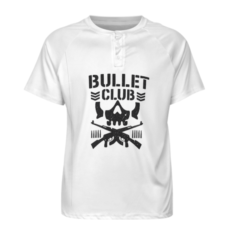 Bullet Club Skull & Crossed Rifles Graphic T-Shirt | Vintage Tactical Streetwear Tee(z1016)