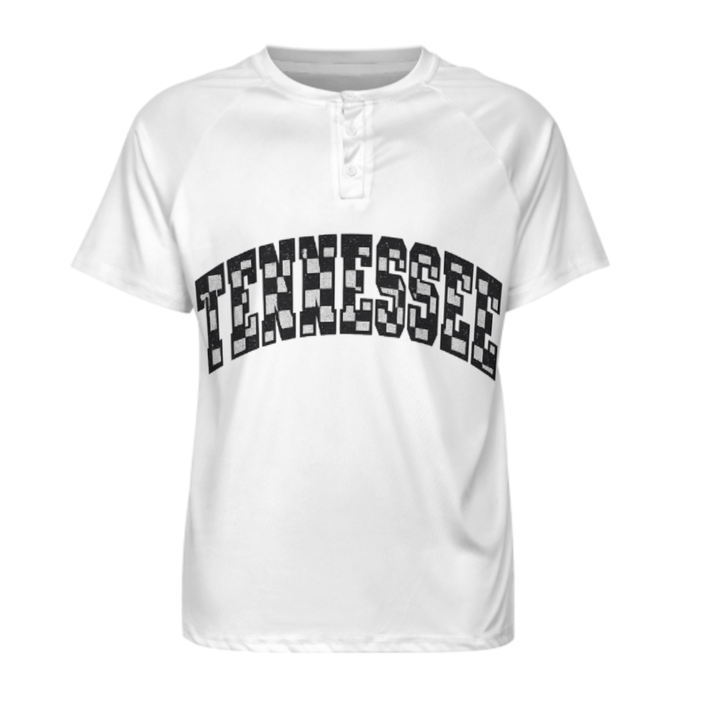 Tennessee Checkerboard Vintage Graphic T-Shirt | Southern Pride Collegiate Style Tee(z1018)