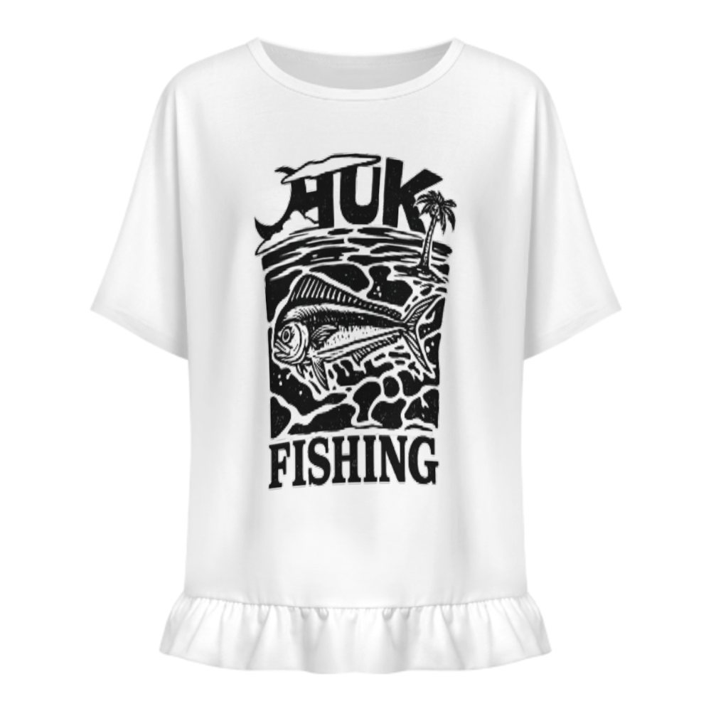 HUK Fishing Graphic Tee – Coastal Saltwater Angler Shirt for Offshore Fishing Enthusiasts(z1006)