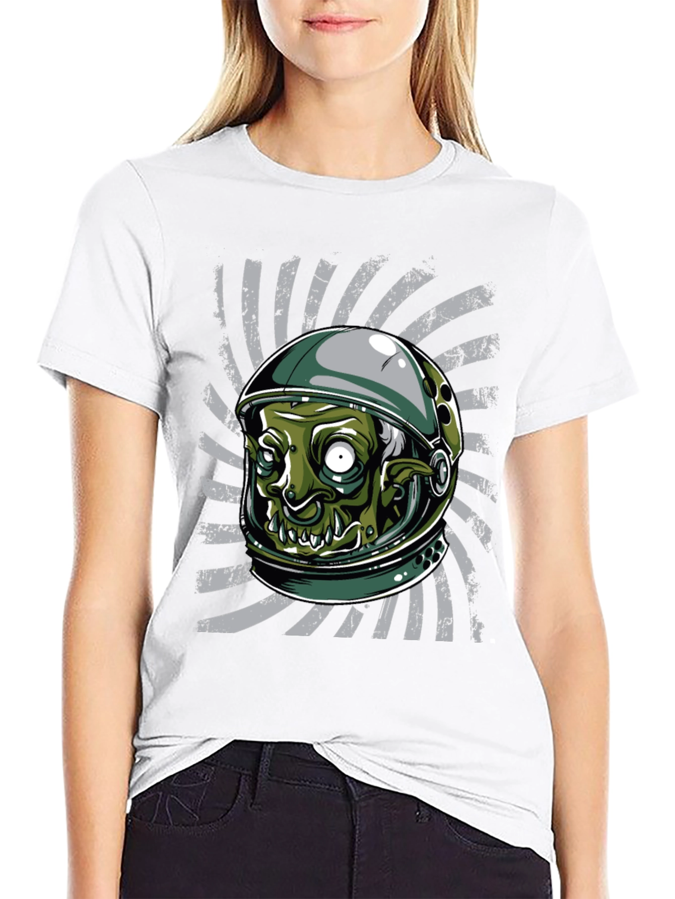 Zombie Astronaut Graphic T-Shirt - Sci-Fi Style
