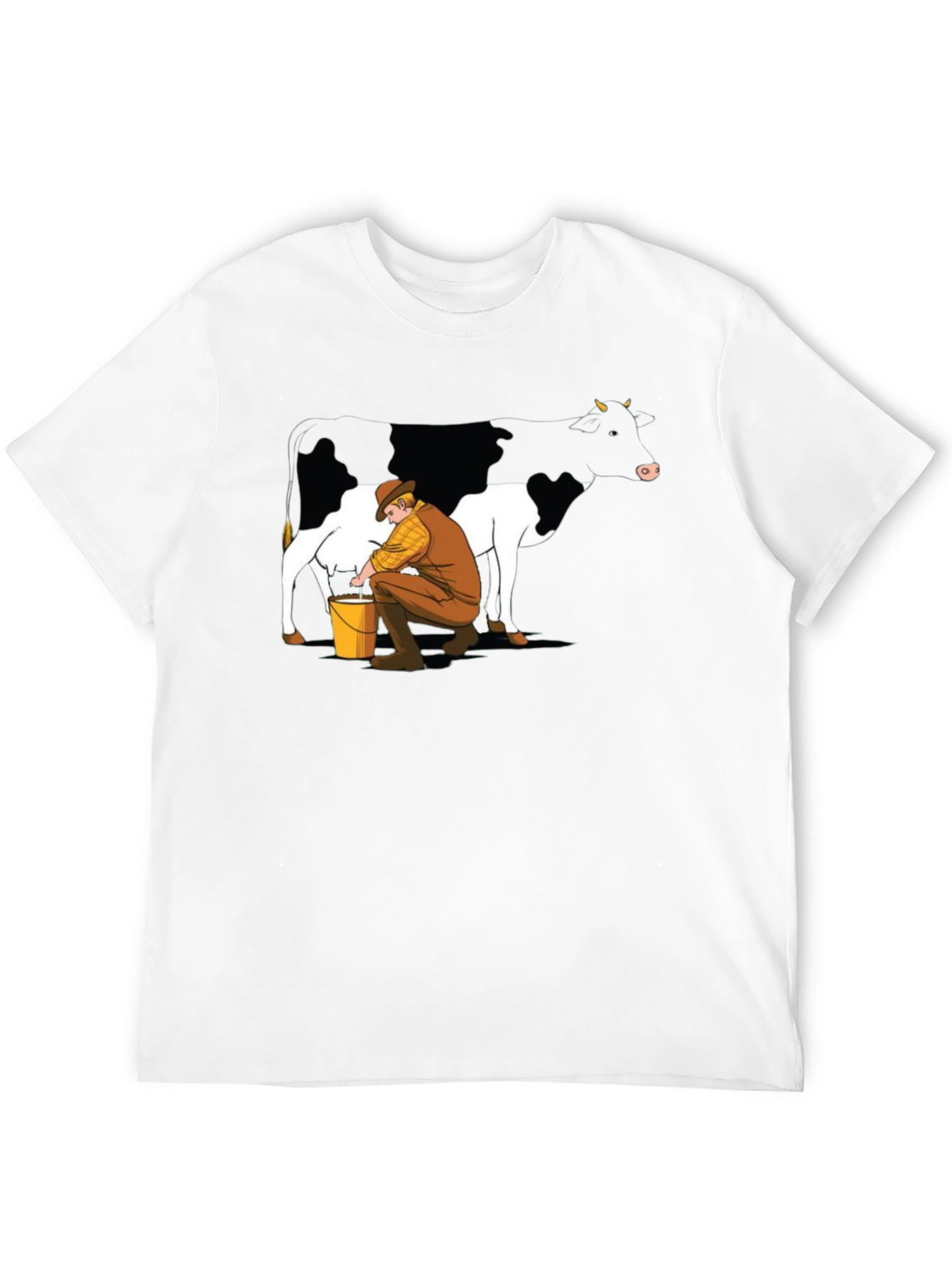Cow Milking Graphic Tee - Black