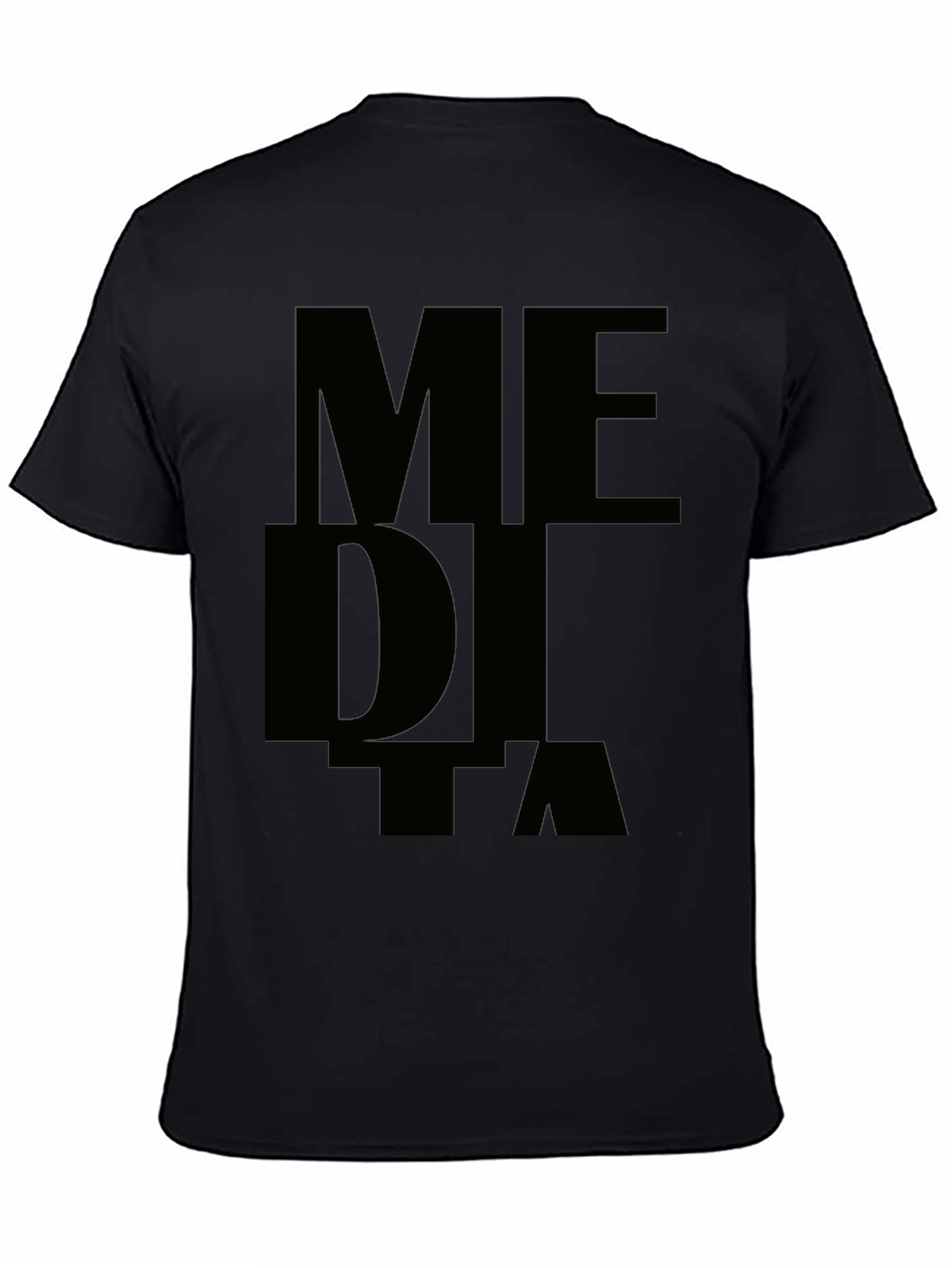 Meditate T-Shirt - Stylish Black Cotton Tee