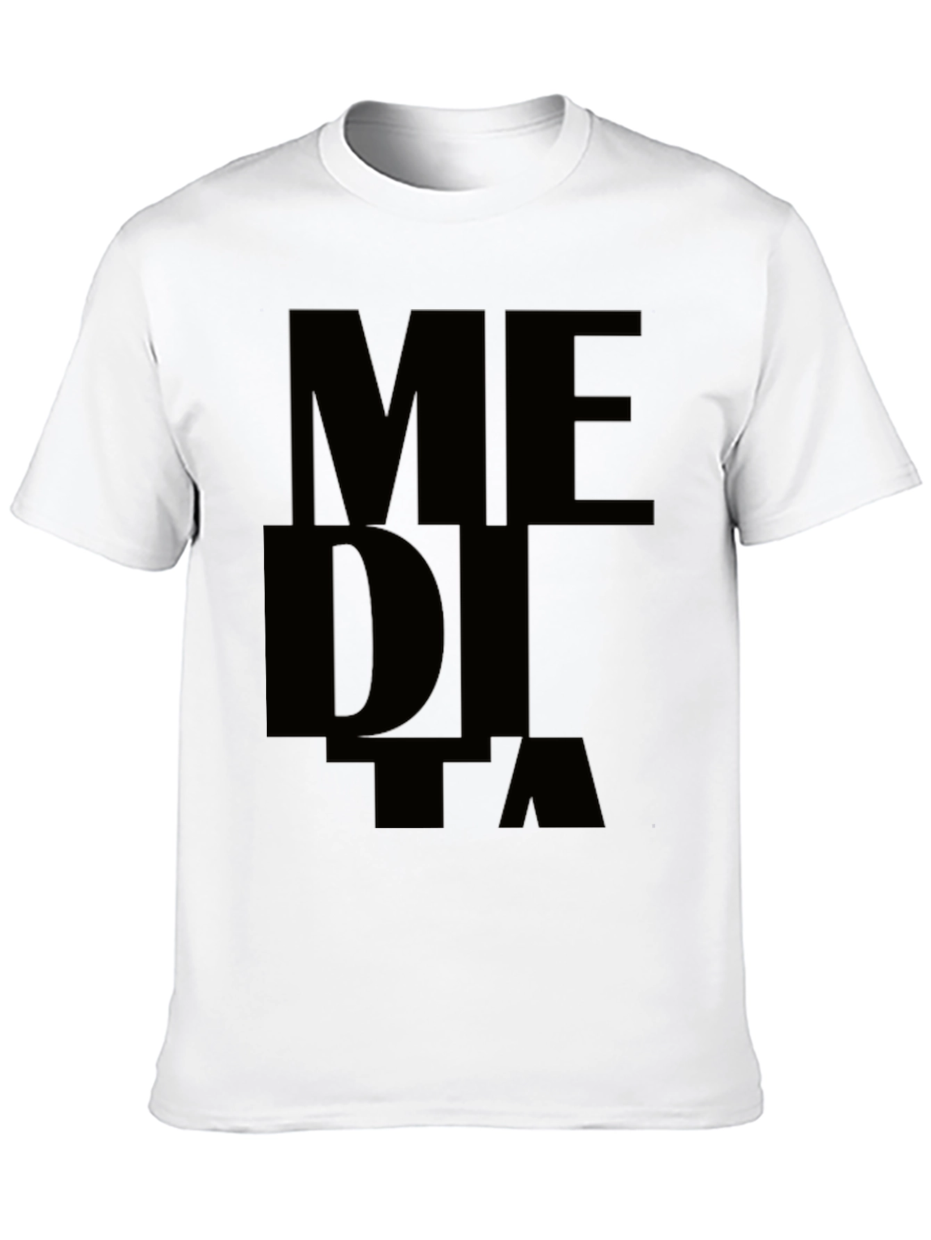 Meditate T-Shirt - Stylish Black Cotton Tee