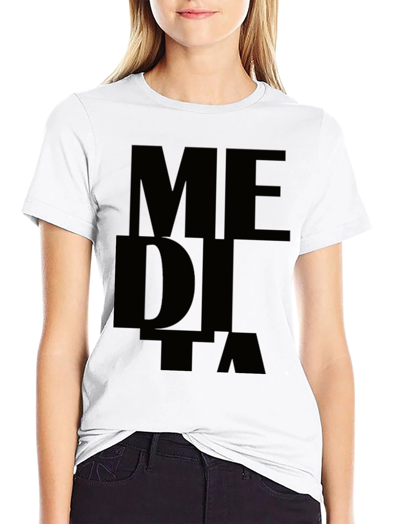 Meditate T-Shirt - Stylish Black Cotton Tee
