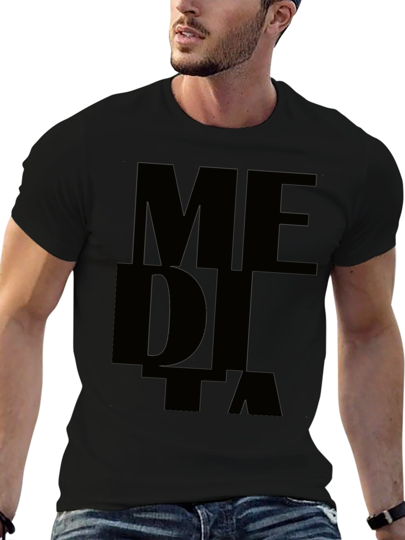 Meditate T-Shirt - Stylish Black Cotton Tee