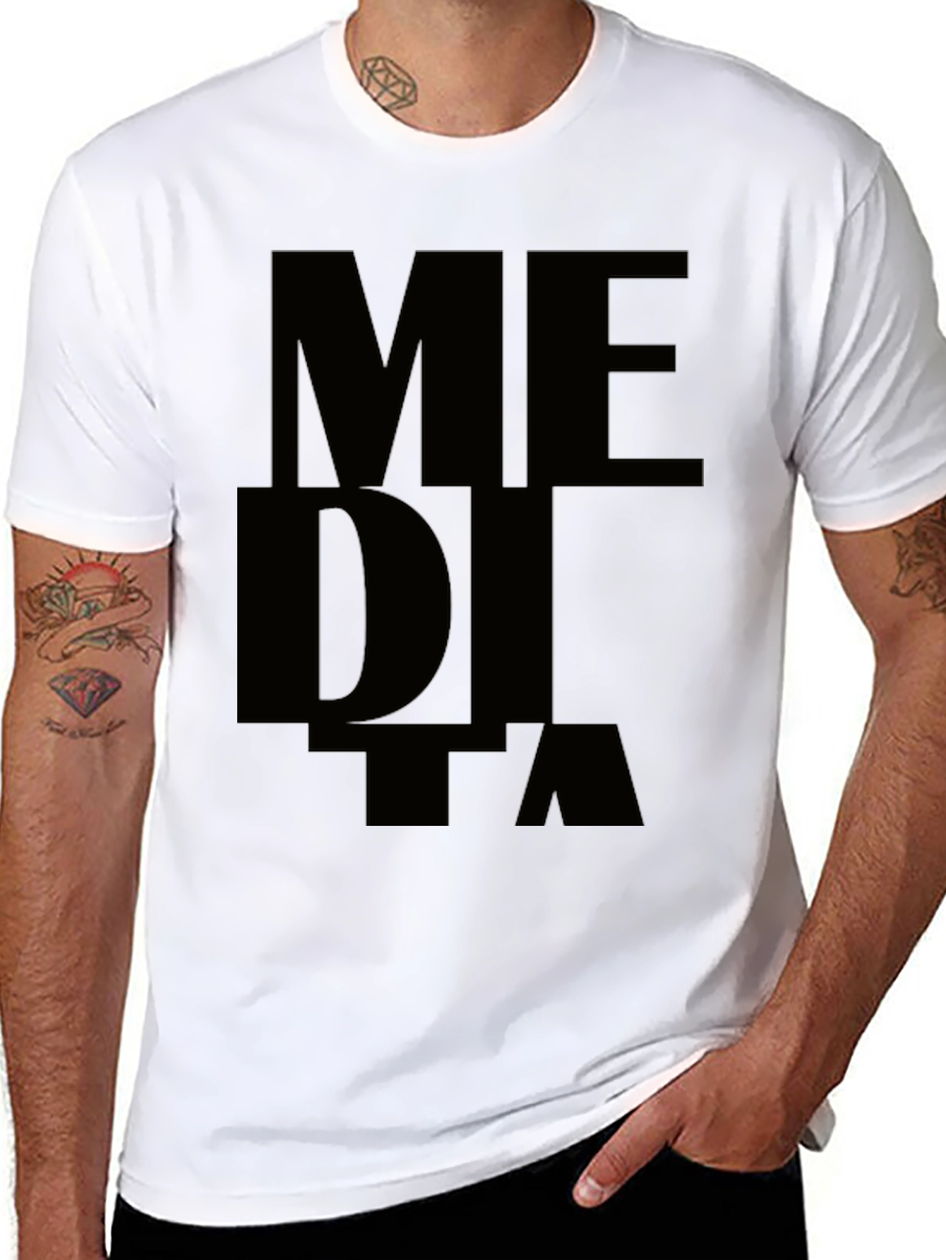 Meditate T-Shirt - Stylish Black Cotton Tee