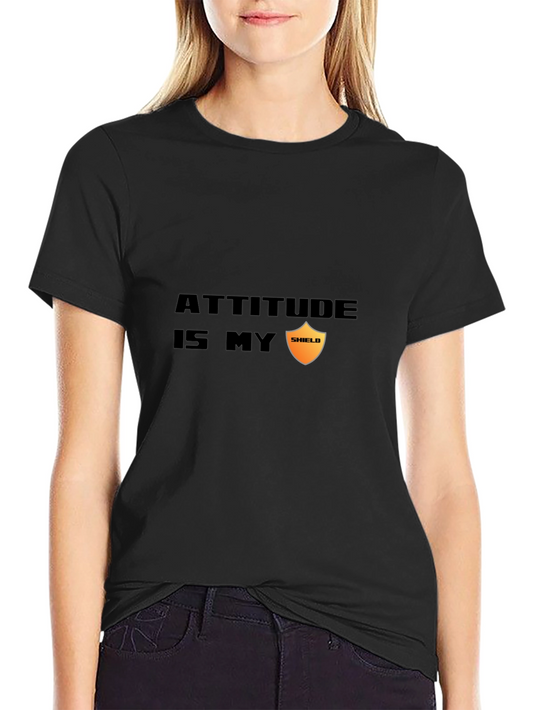 Attitude is My Shield Graphic Tee - Black