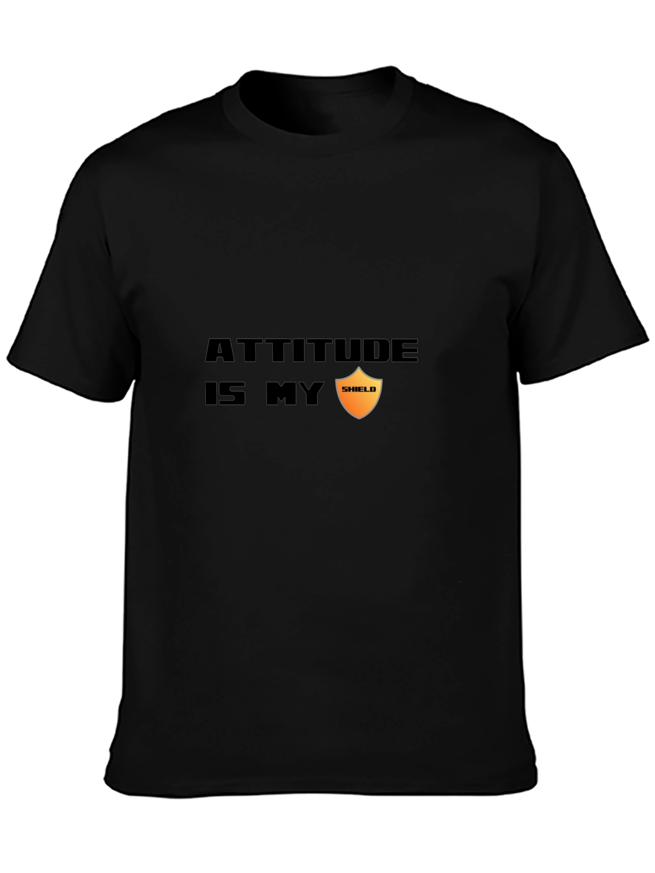 Attitude is My Shield Graphic Tee - Black