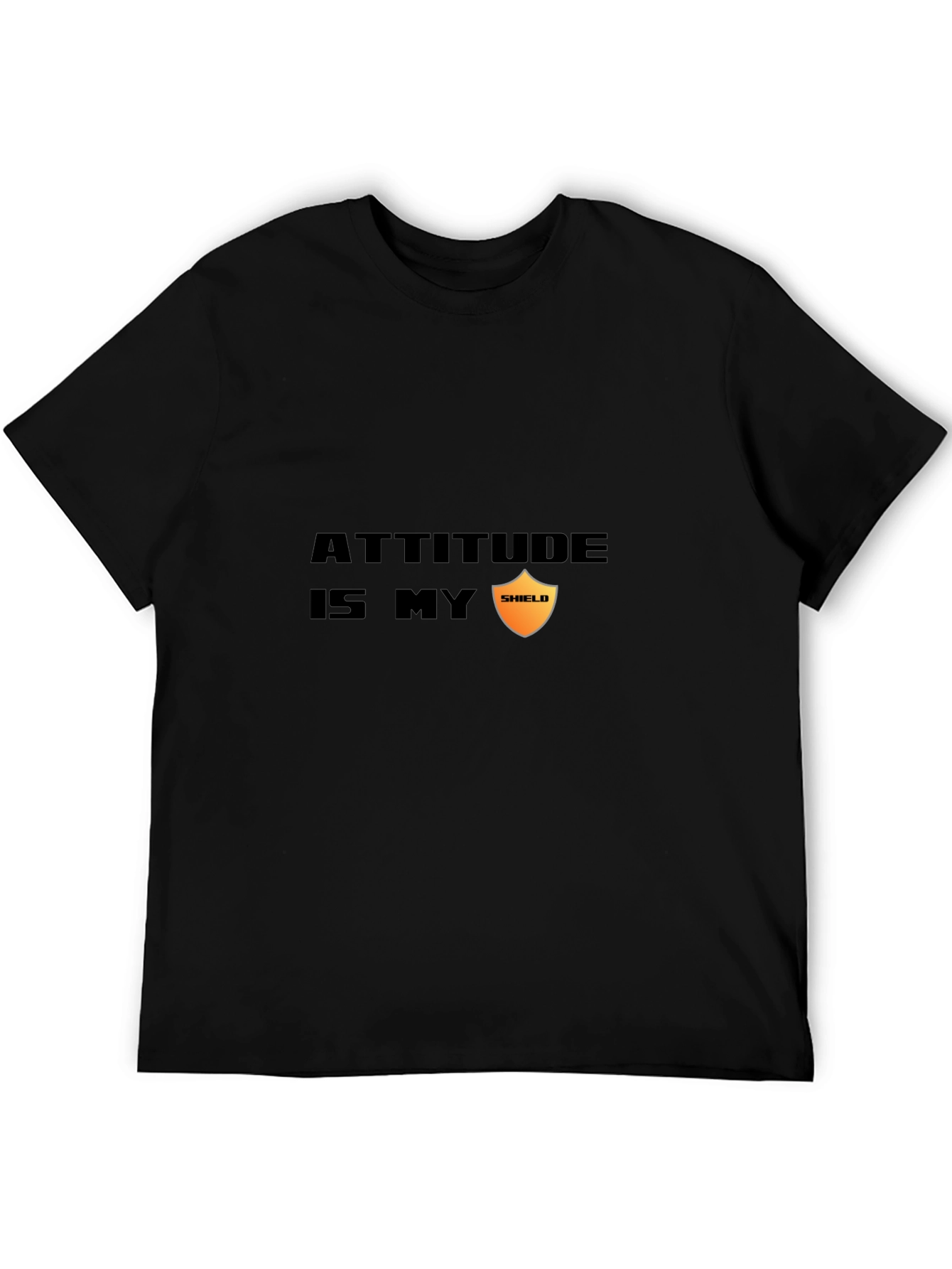 Attitude is My Shield Graphic Tee - Black