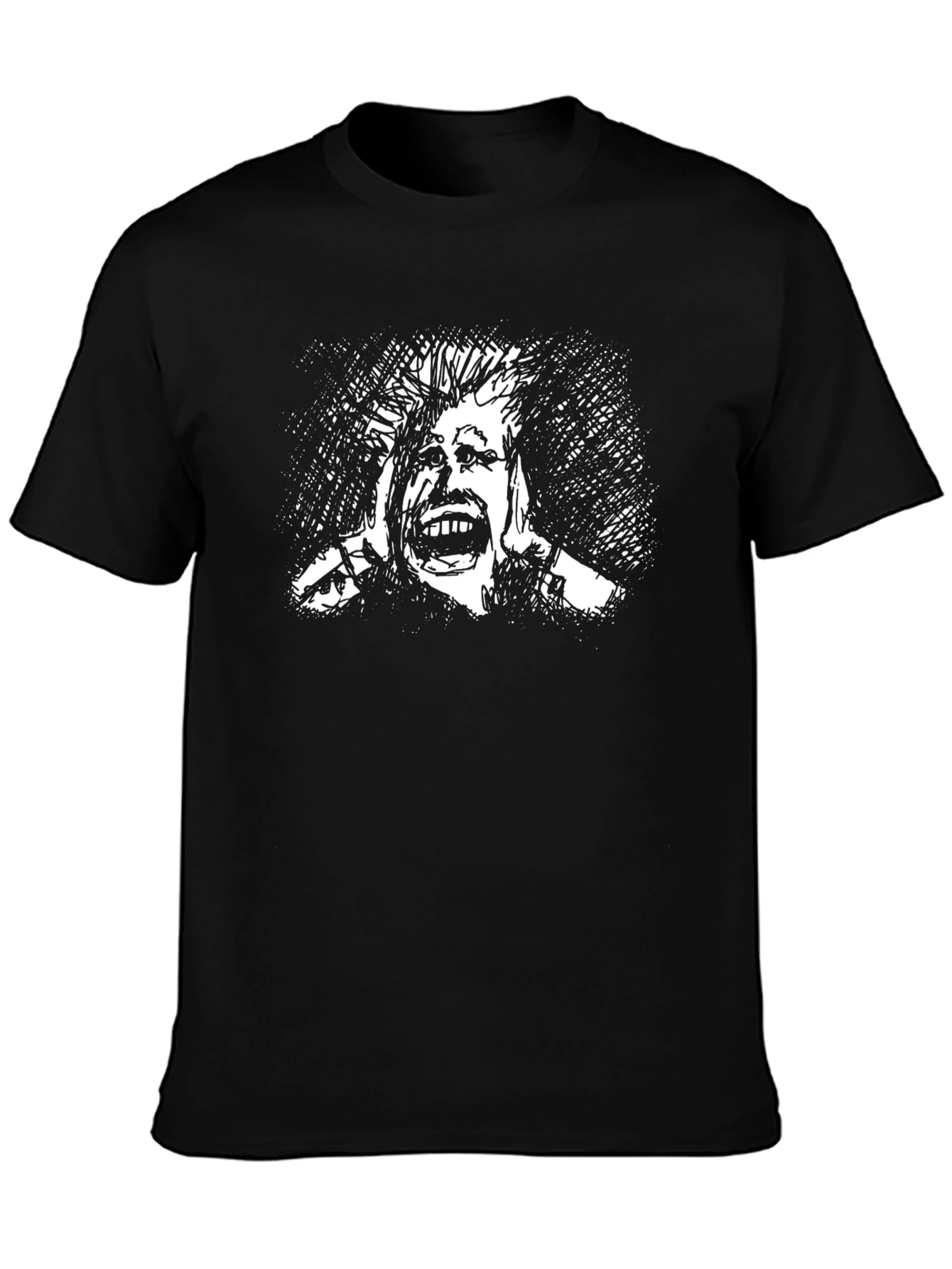 Distressed Graphic Tee - Bold Artistic Design