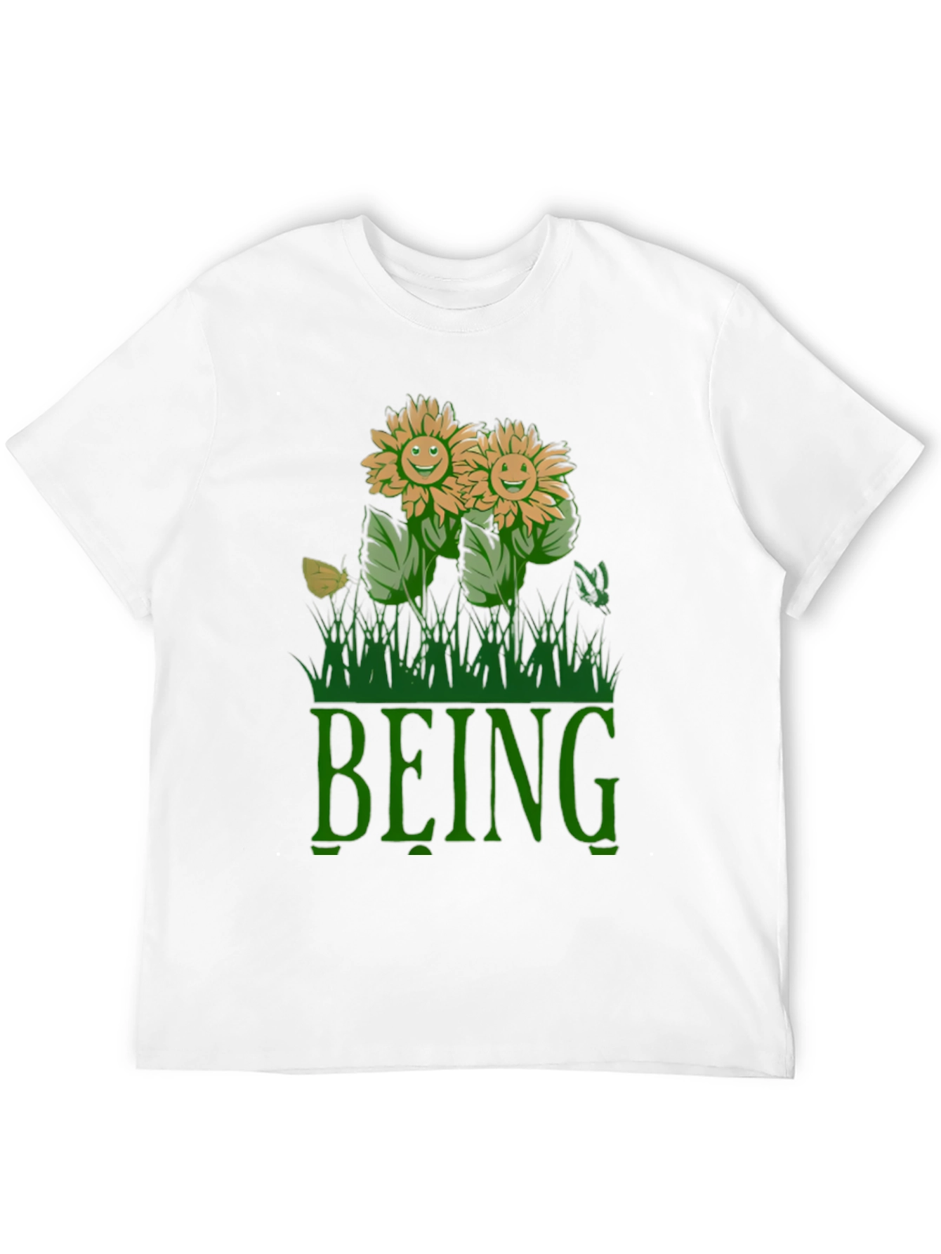 Being Happy Sunflowers Graphic T-Shirt
