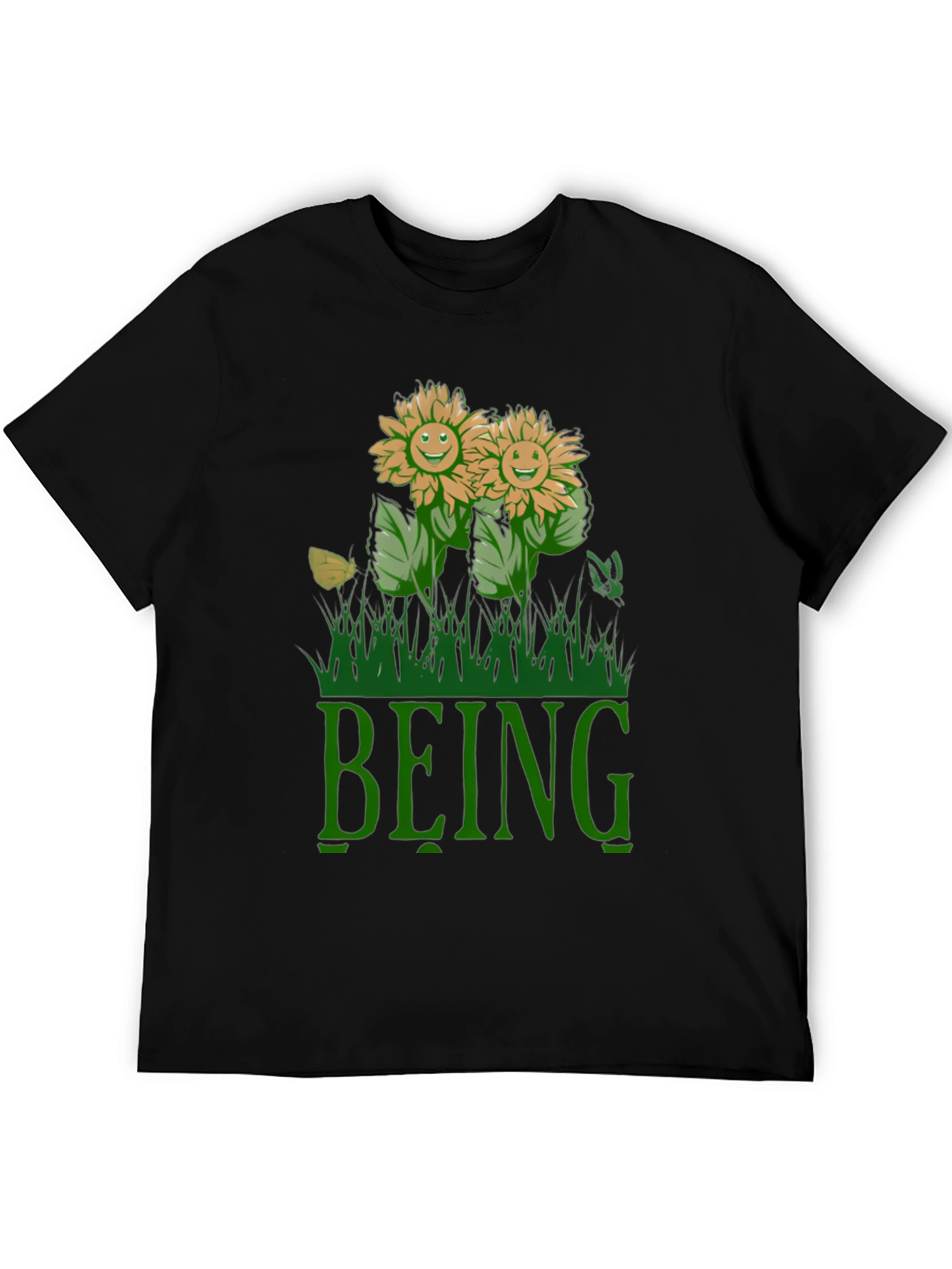 Being Happy Sunflowers Graphic T-Shirt