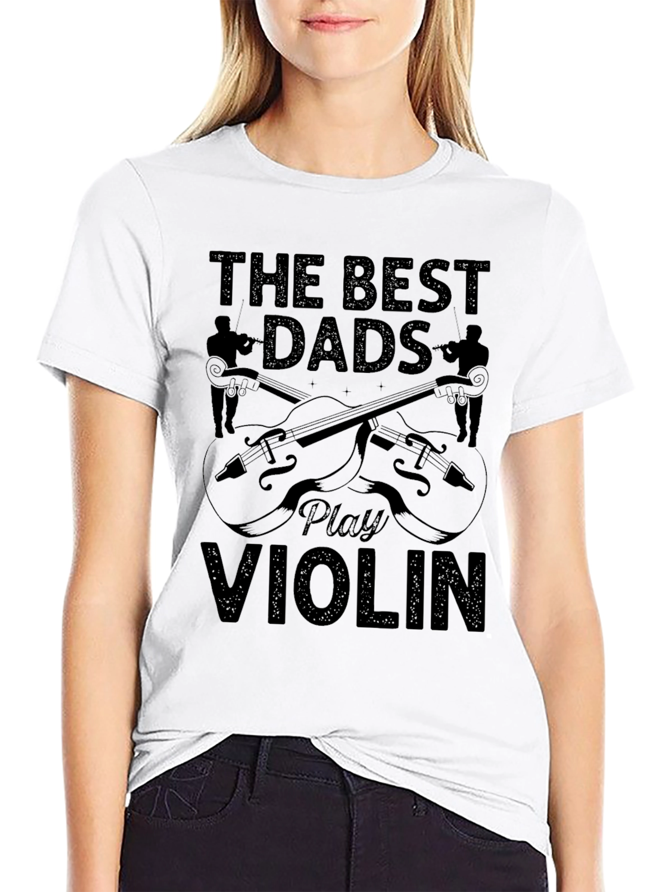 Best Dads Play Violin Graphic T-Shirt