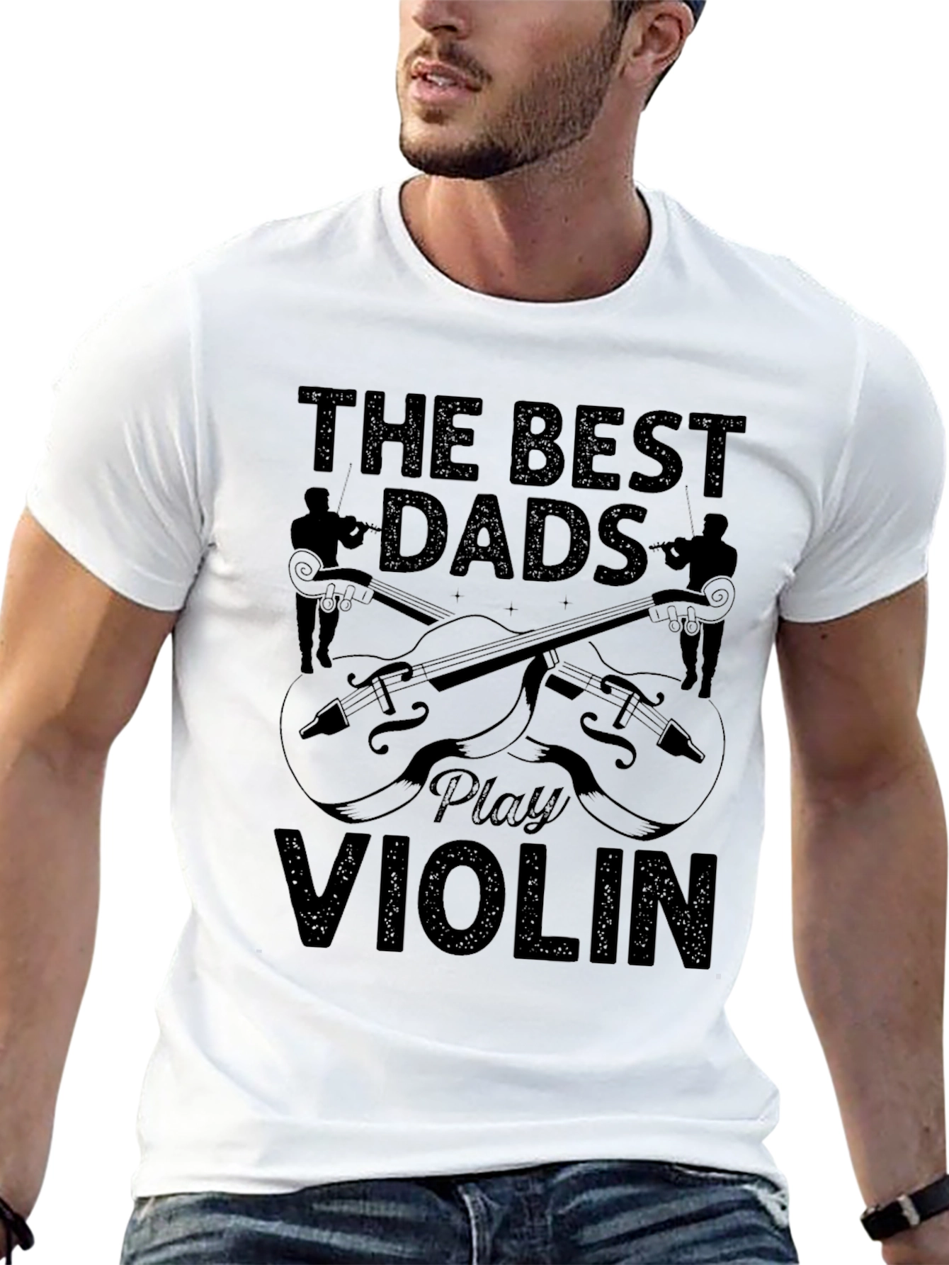 Best Dads Play Violin Graphic T-Shirt