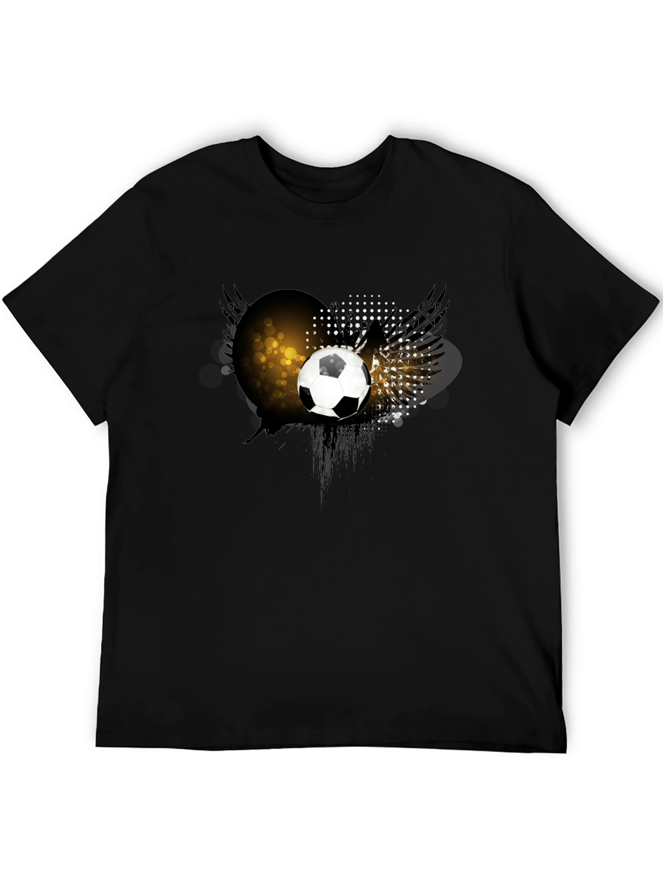 Soccer Ball Graphic T-Shirt - Black