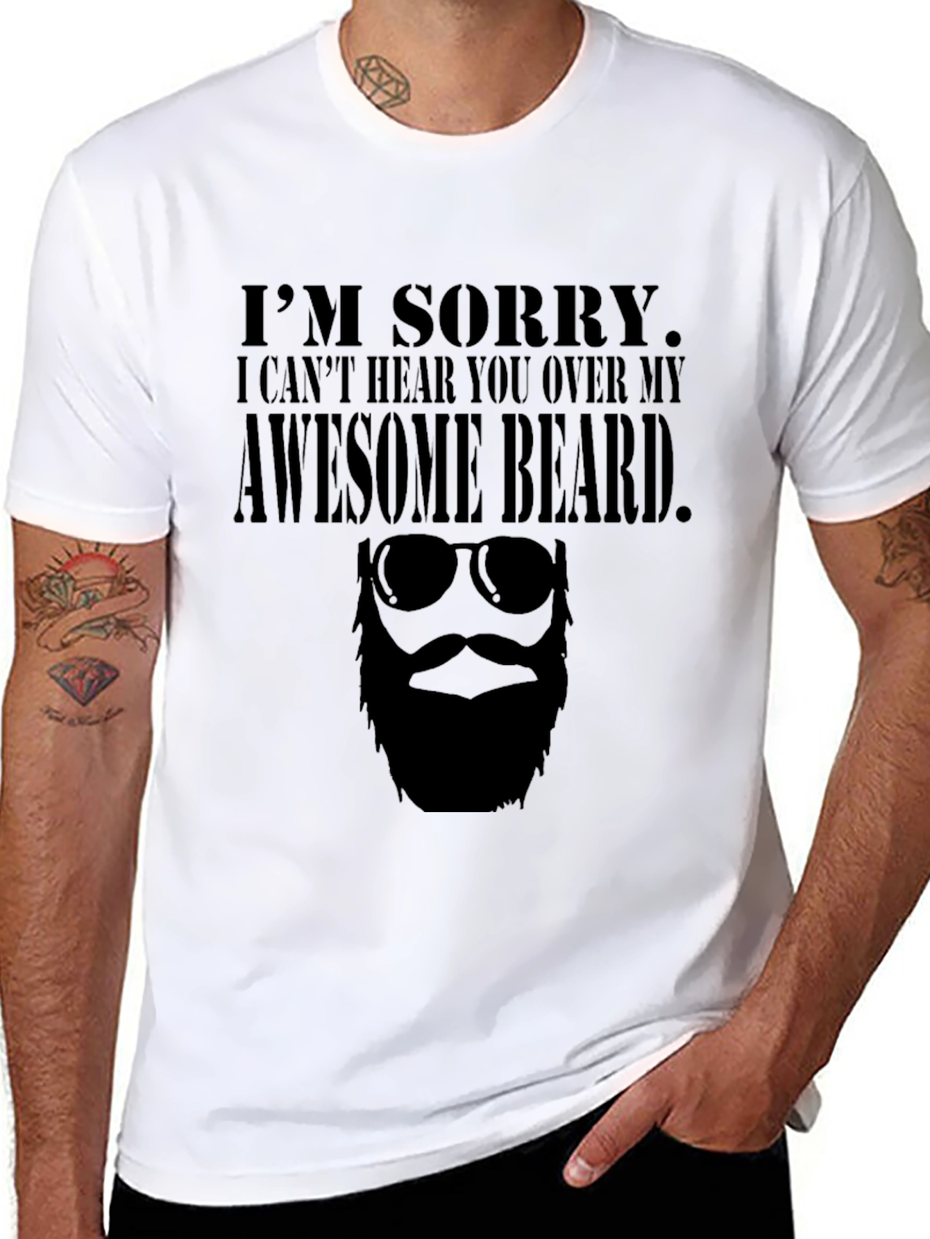 Awesome Beard T-Shirt - Funny Graphic Tee