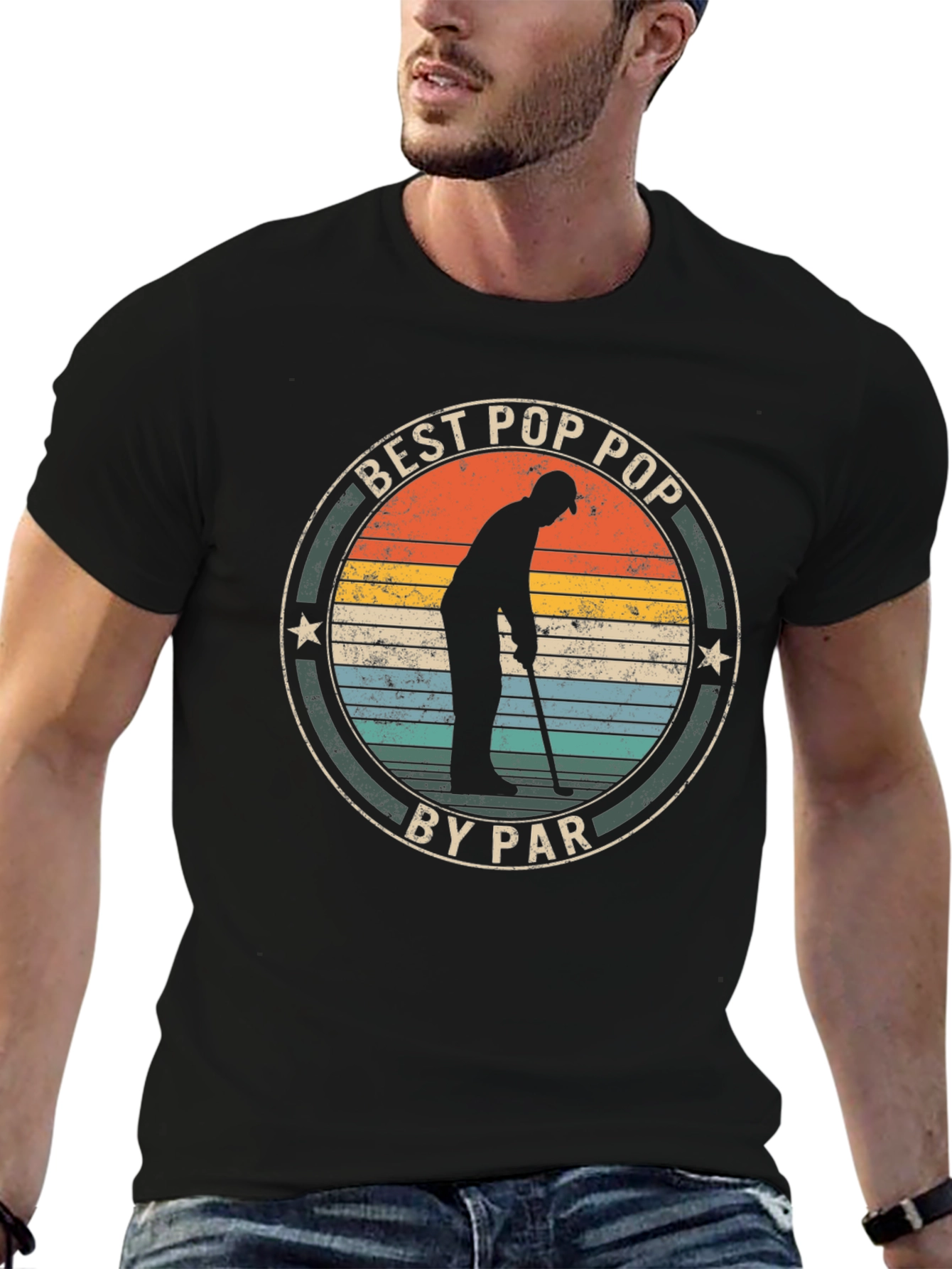 Best Pop Pop By Par T-Shirt Golfer Fathers Day