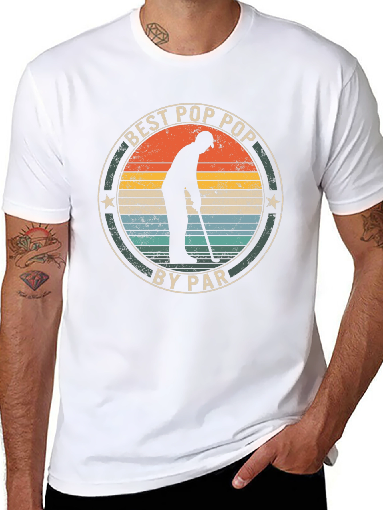 Best Pop Pop By Par T-Shirt Golfer Fathers Day