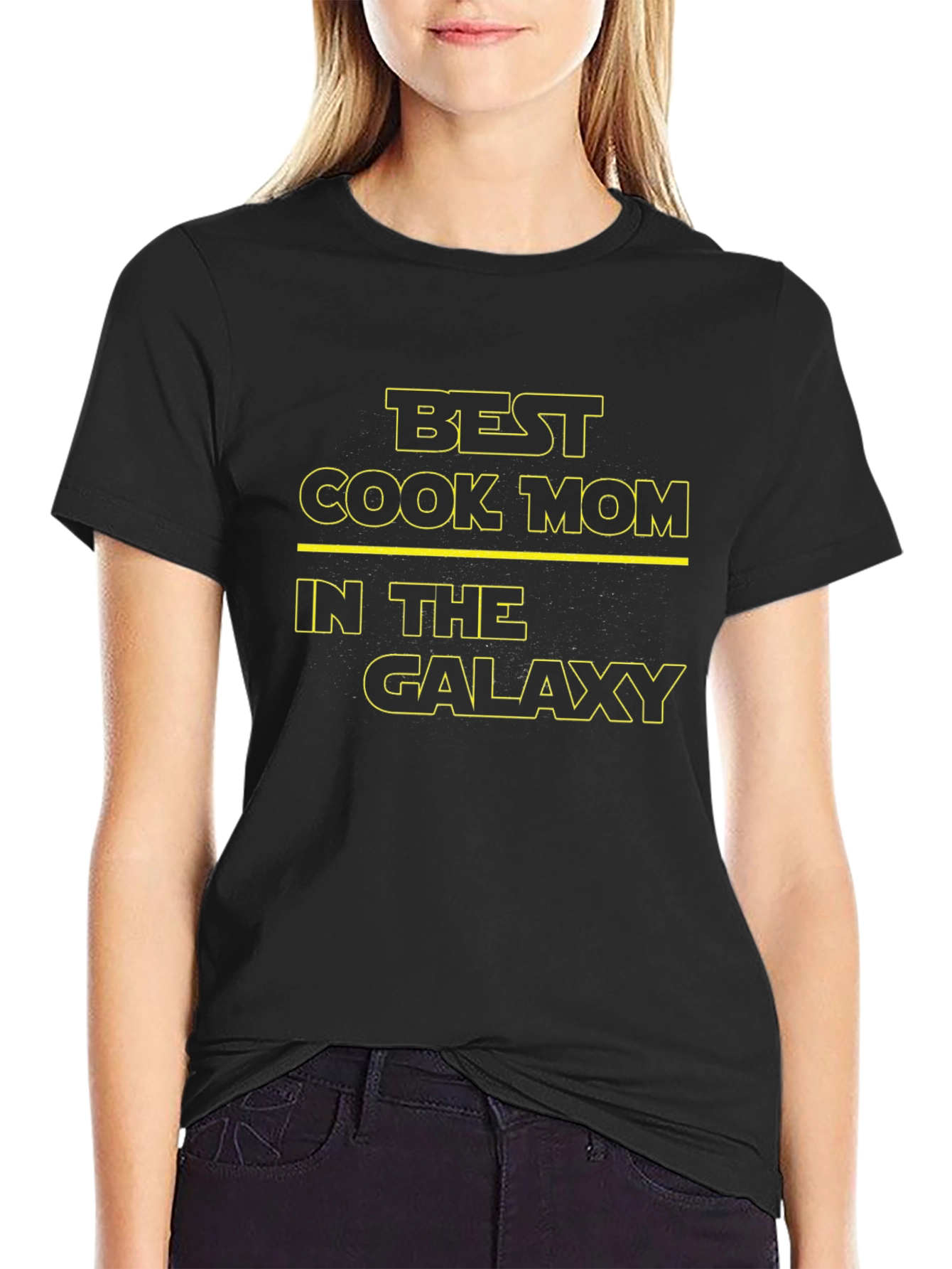 Best Cook Mom in the Galaxy Black T-Shirt
