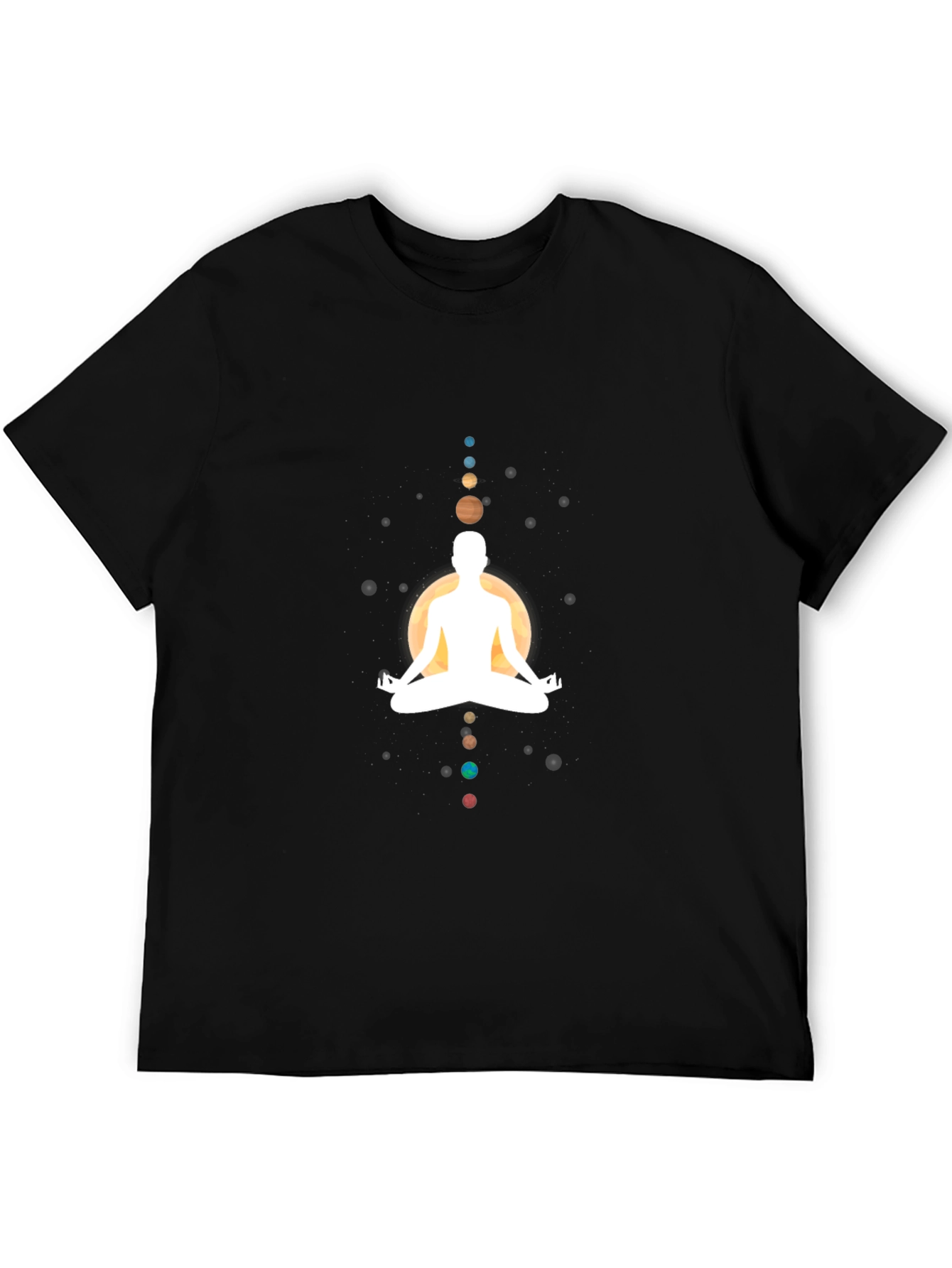 Zen Planets Black T-Shirt