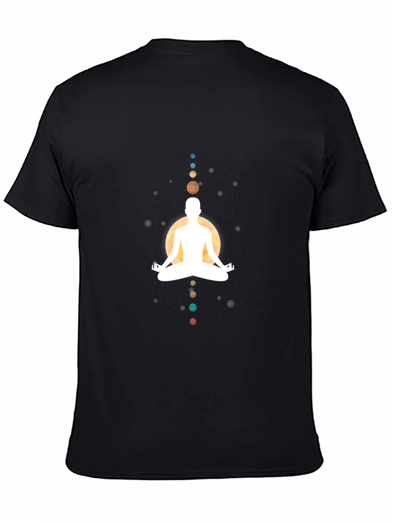 Zen Planets Black T-Shirt