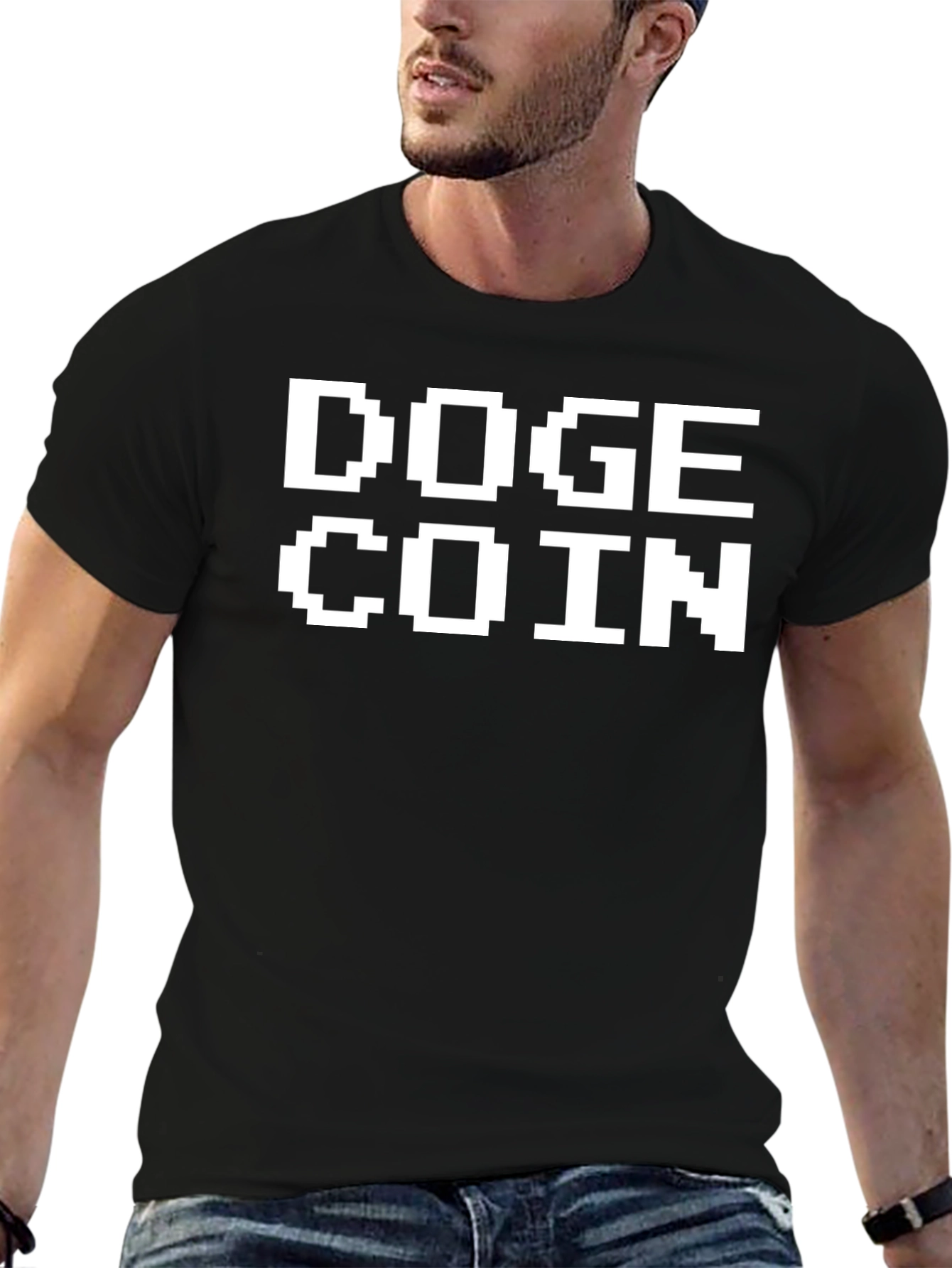 Doge Coin Black T-Shirt Crypto Meme Tee