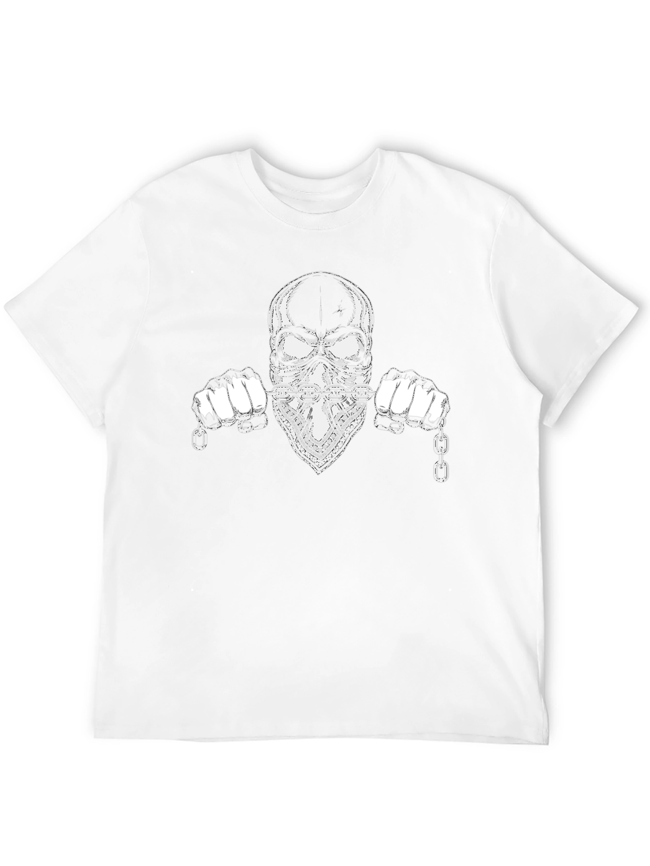 Skull & Chain Graphic Black T-Shirt