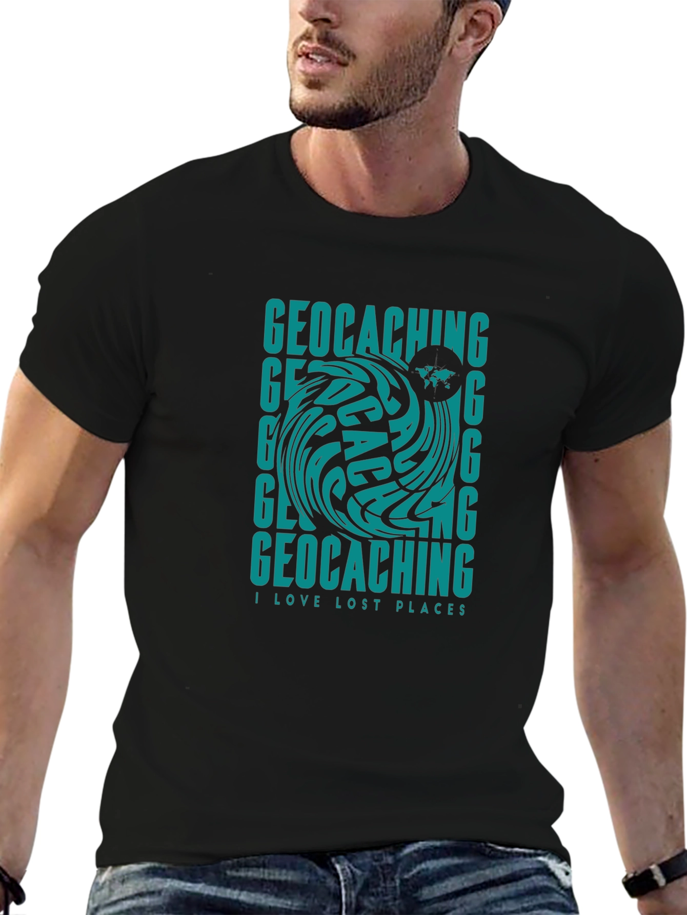 Geocaching T-Shirt - I Love Lost Places