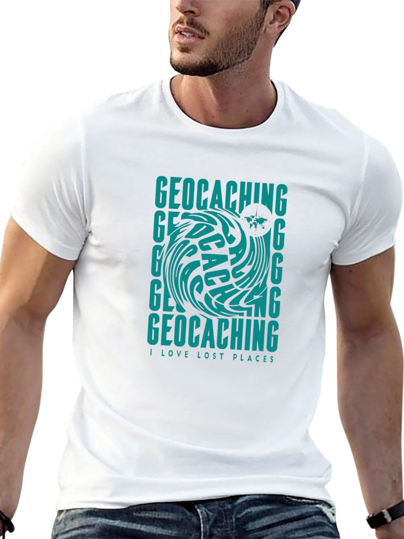 Geocaching T-Shirt - I Love Lost Places
