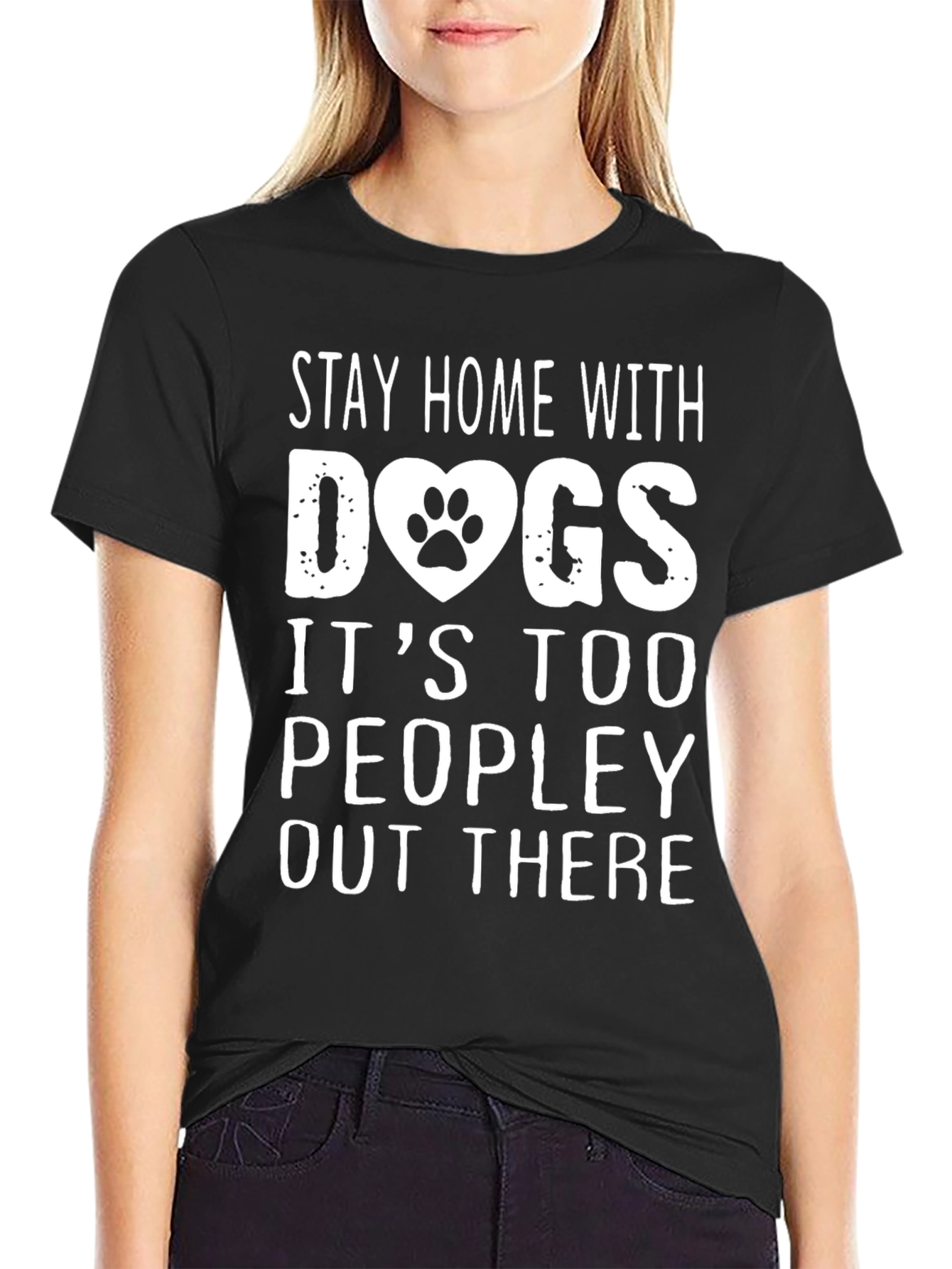 Stay Home with Dogs Graphic T-Shirt