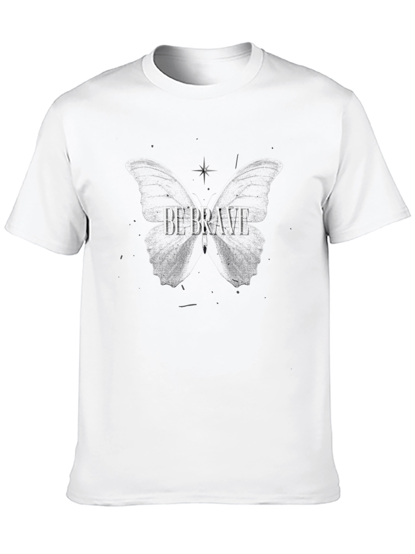 Be Brave Butterfly Graphic Tee - Black