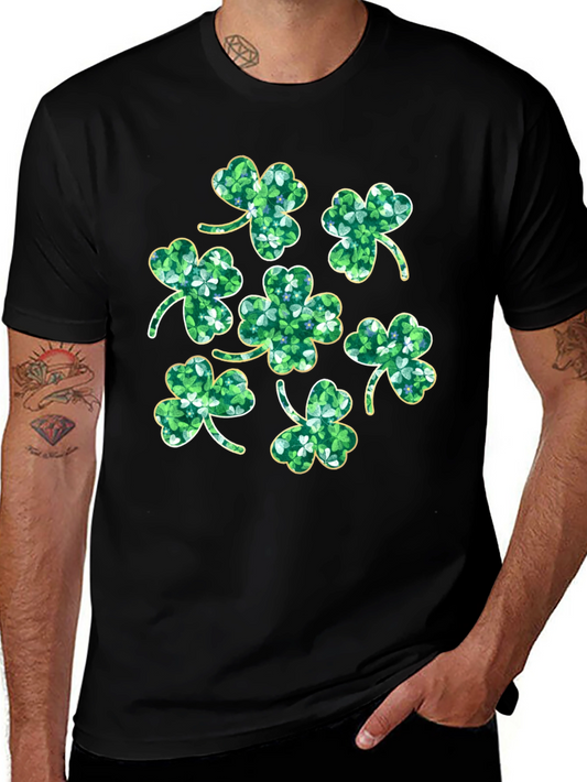 St. Patricks Day Clover T-Shirt - Black