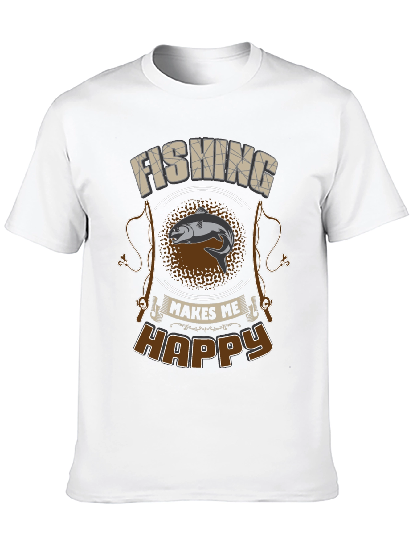 Fishing Makes Me Happy Graphic Tee