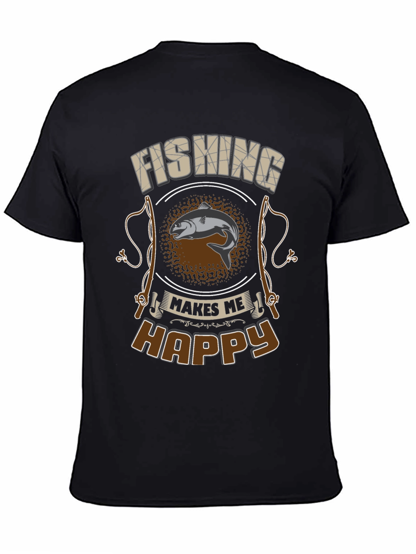 Fishing Makes Me Happy Graphic Tee