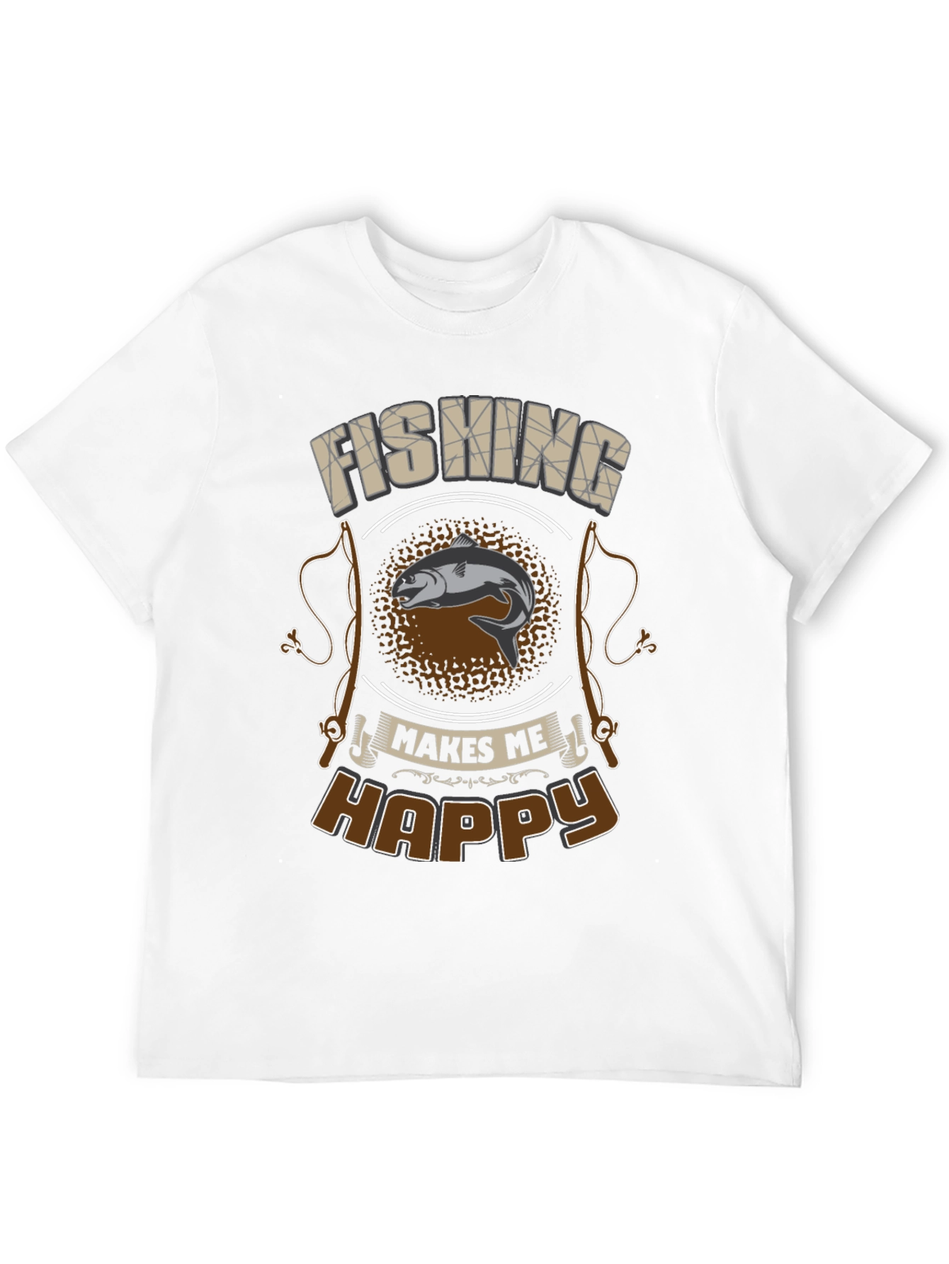 Fishing Makes Me Happy Graphic Tee