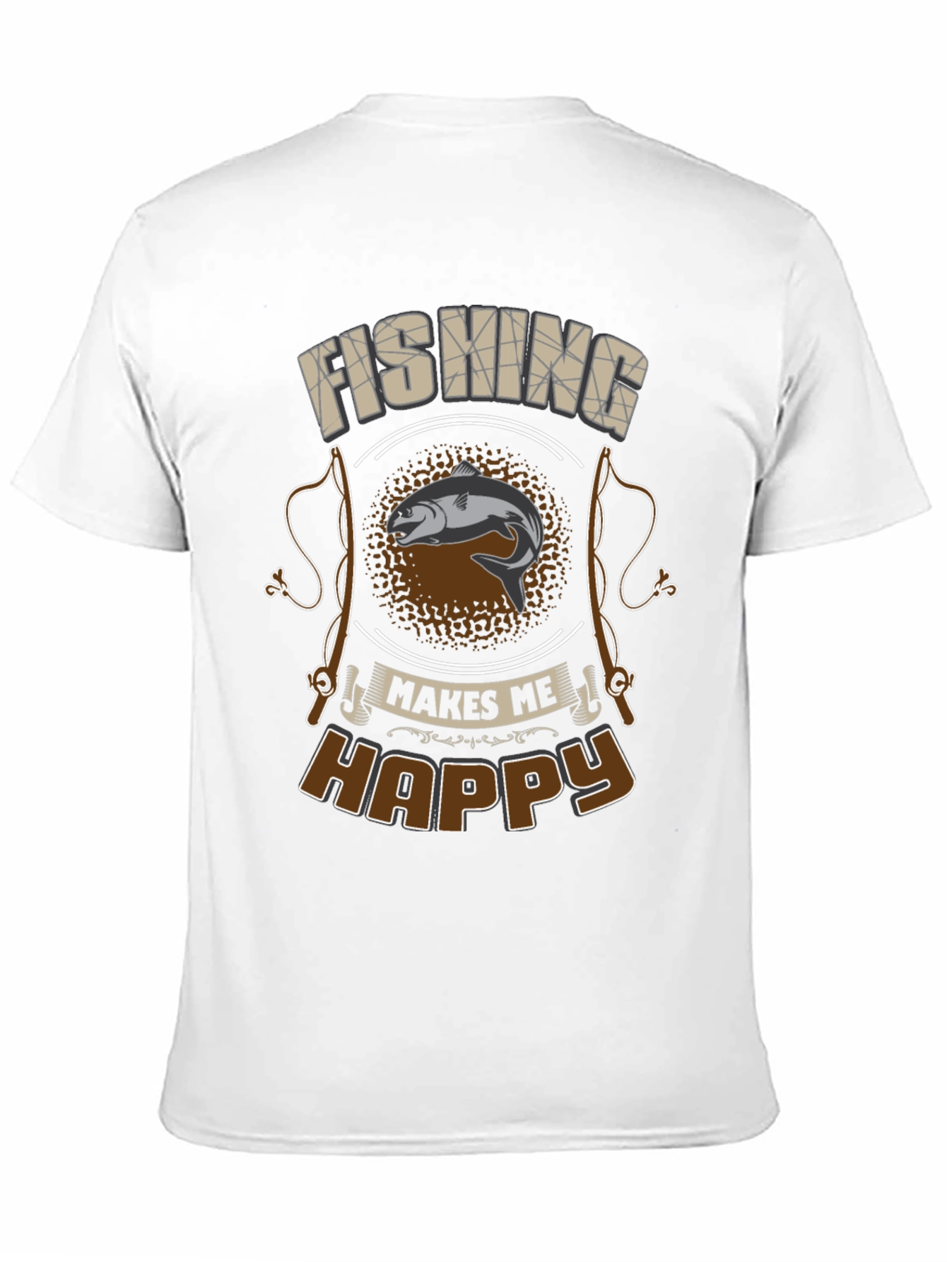 Fishing Makes Me Happy Graphic Tee