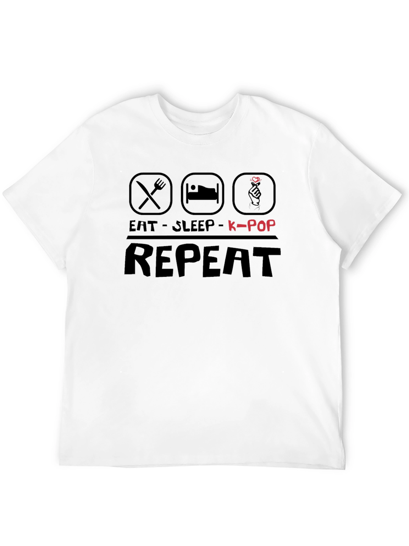 Eat Sleep K-Pop Repeat T-Shirt