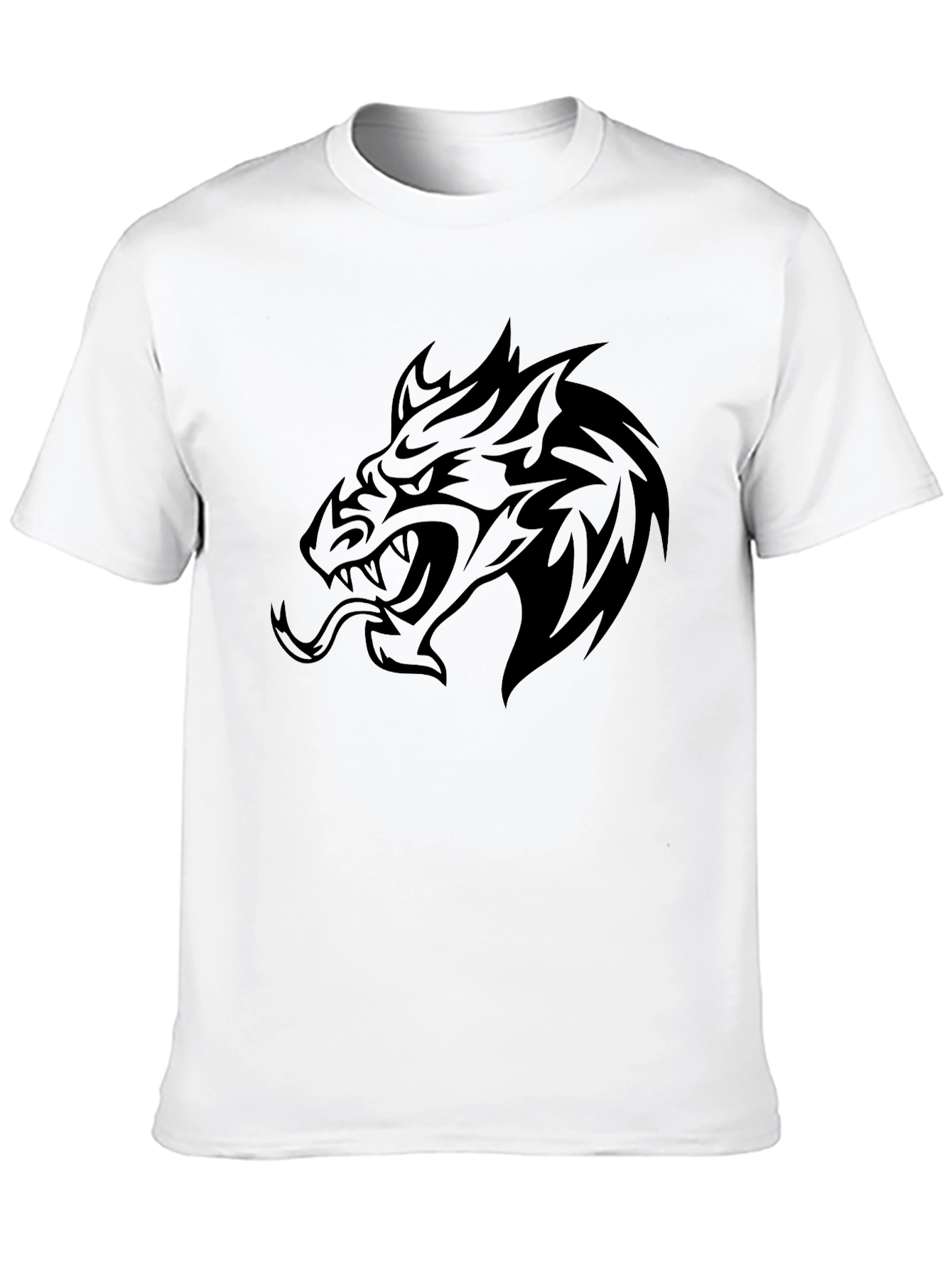 Mens Black Dragon Graphic T-Shirt