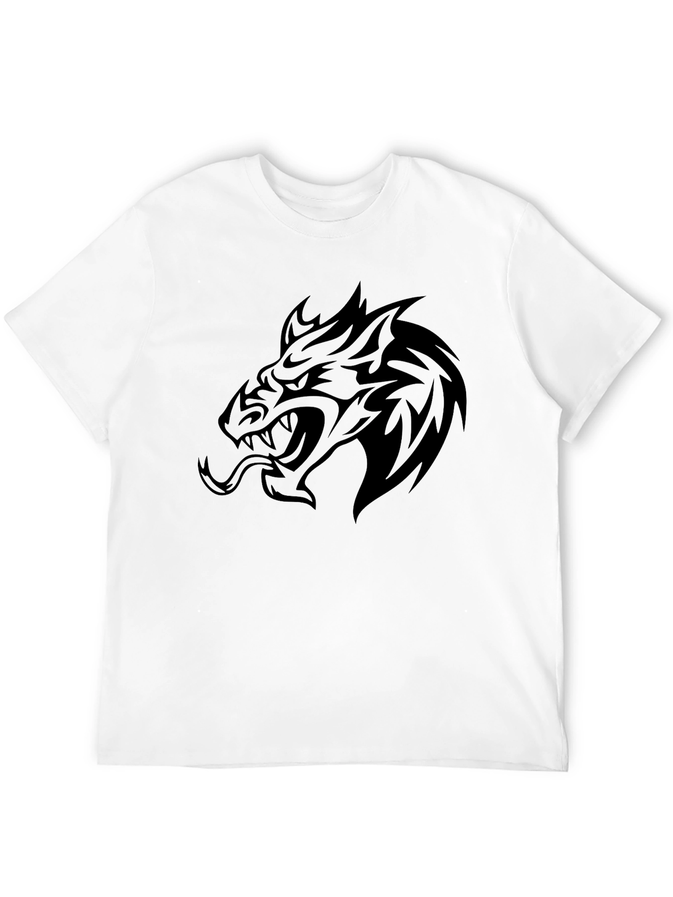 Mens Black Dragon Graphic T-Shirt