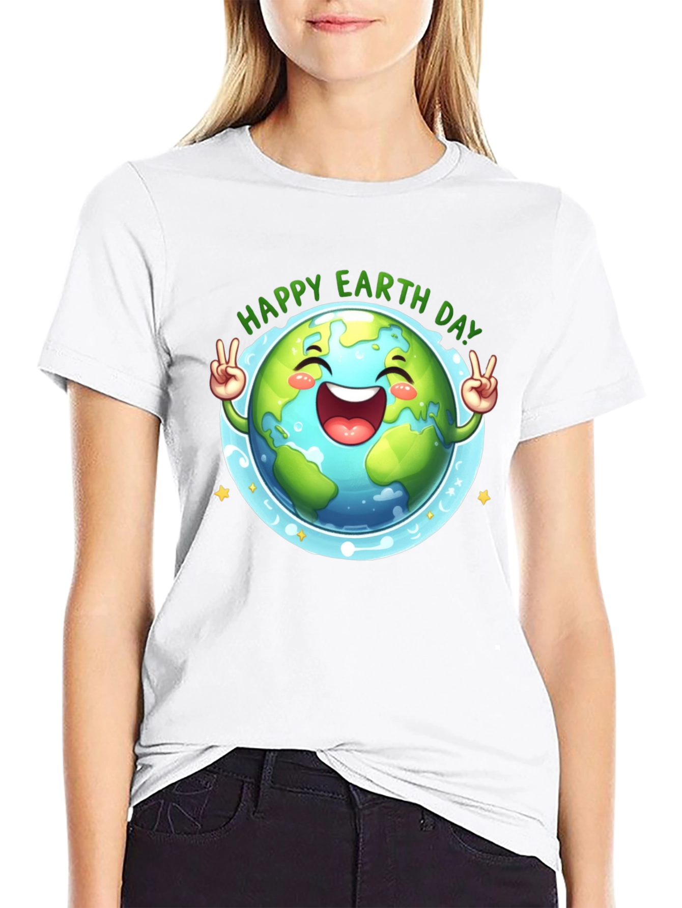 Happy Earth Day T-Shirt - Black Cotton Tee