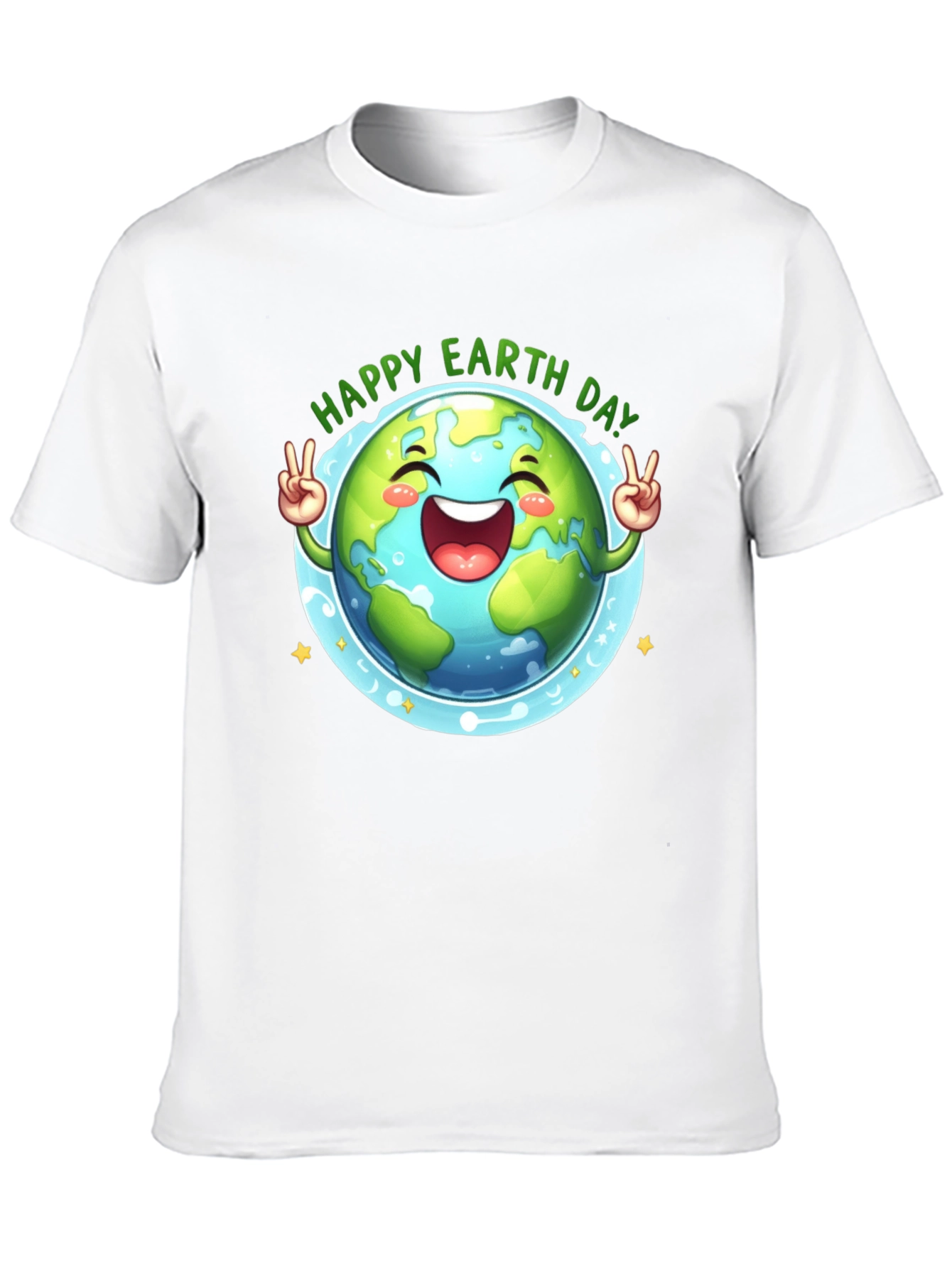 Happy Earth Day T-Shirt - Black Cotton Tee
