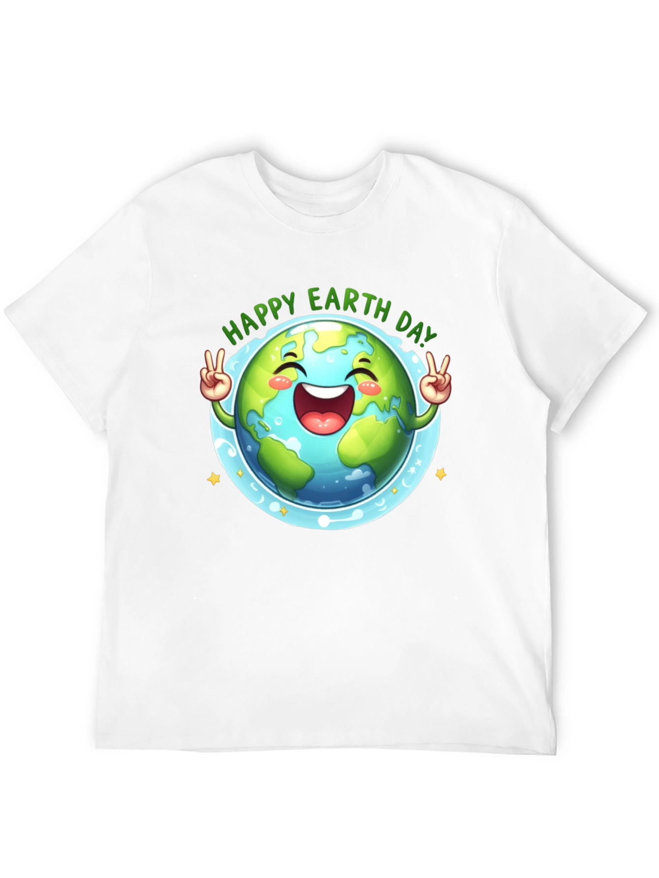 Happy Earth Day T-Shirt - Black Cotton Tee