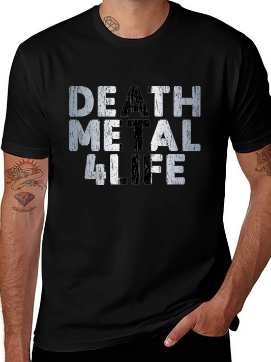 Death Metal 4 Life Graphic Tee - Black Cotton T-Shirt