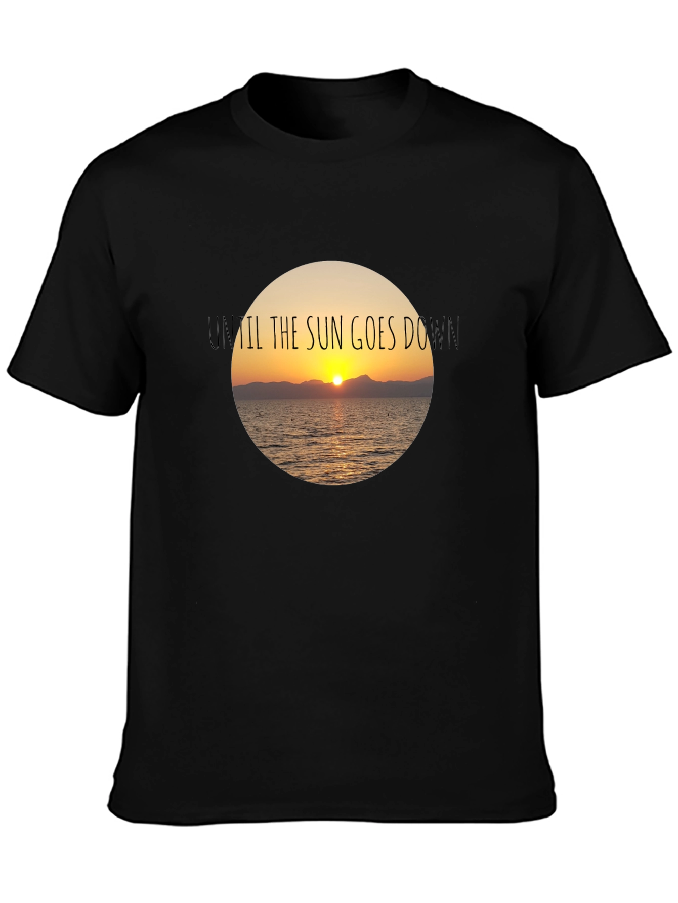 Sunset Graphic Black T-Shirt