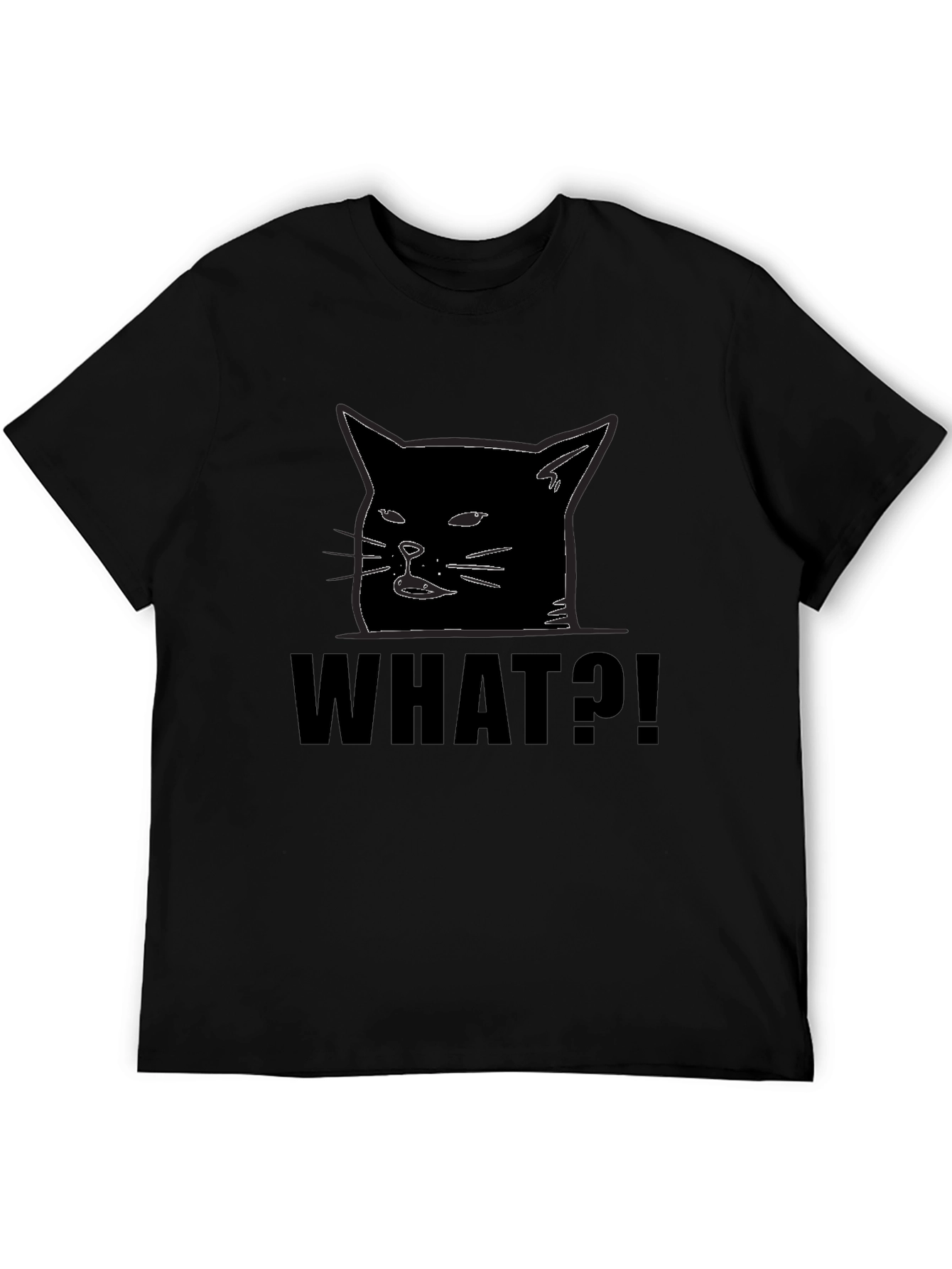 Woman Yelling at a Cat Meme Black T-Shirt