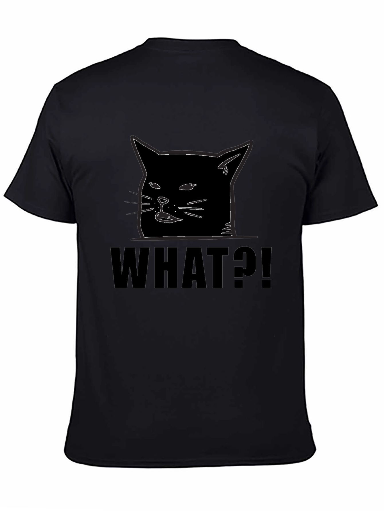 Woman Yelling at a Cat Meme Black T-Shirt