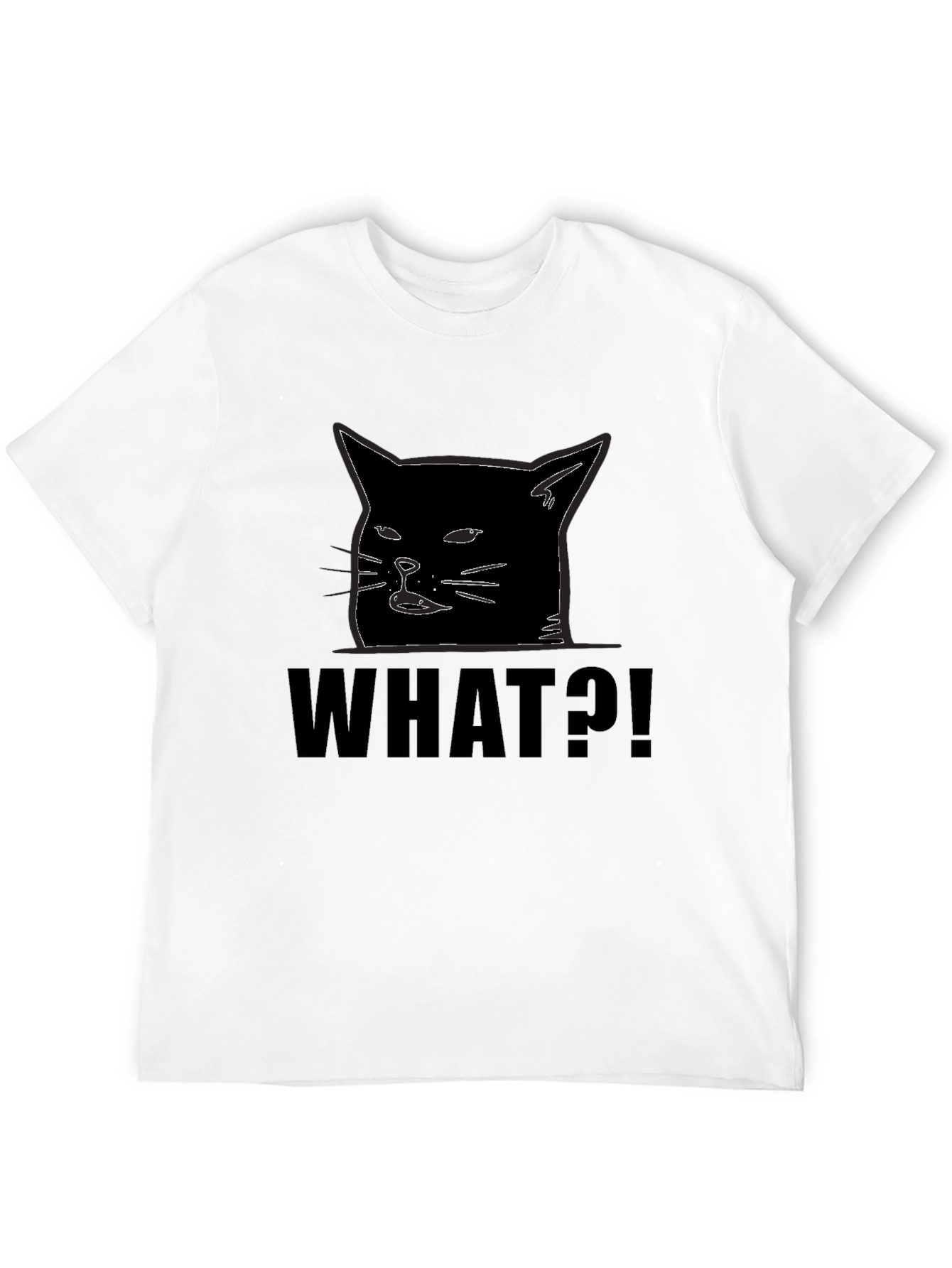 Woman Yelling at a Cat Meme Black T-Shirt