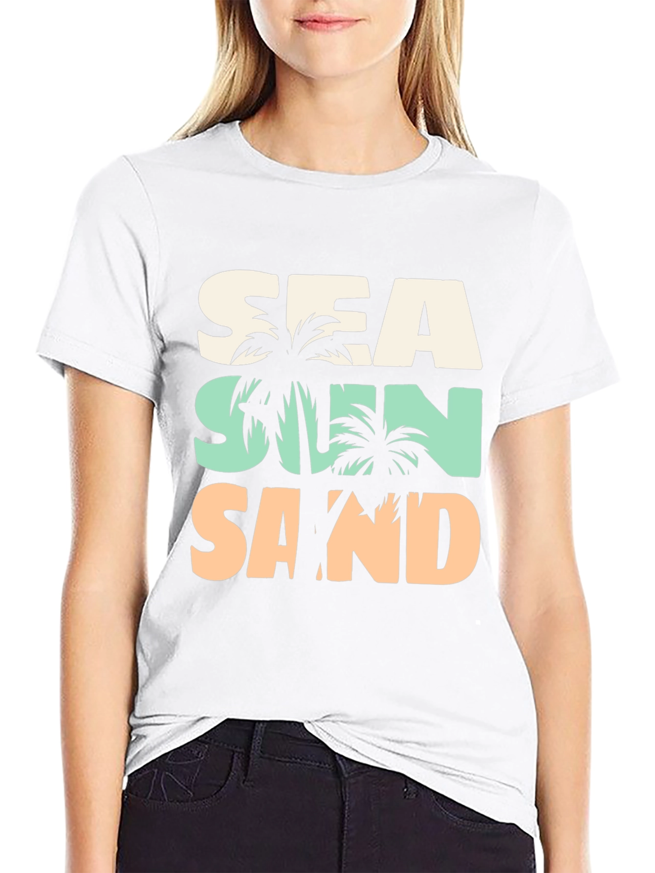 Sea Sun Sand Graphic T-Shirt - Vacation Vibes!