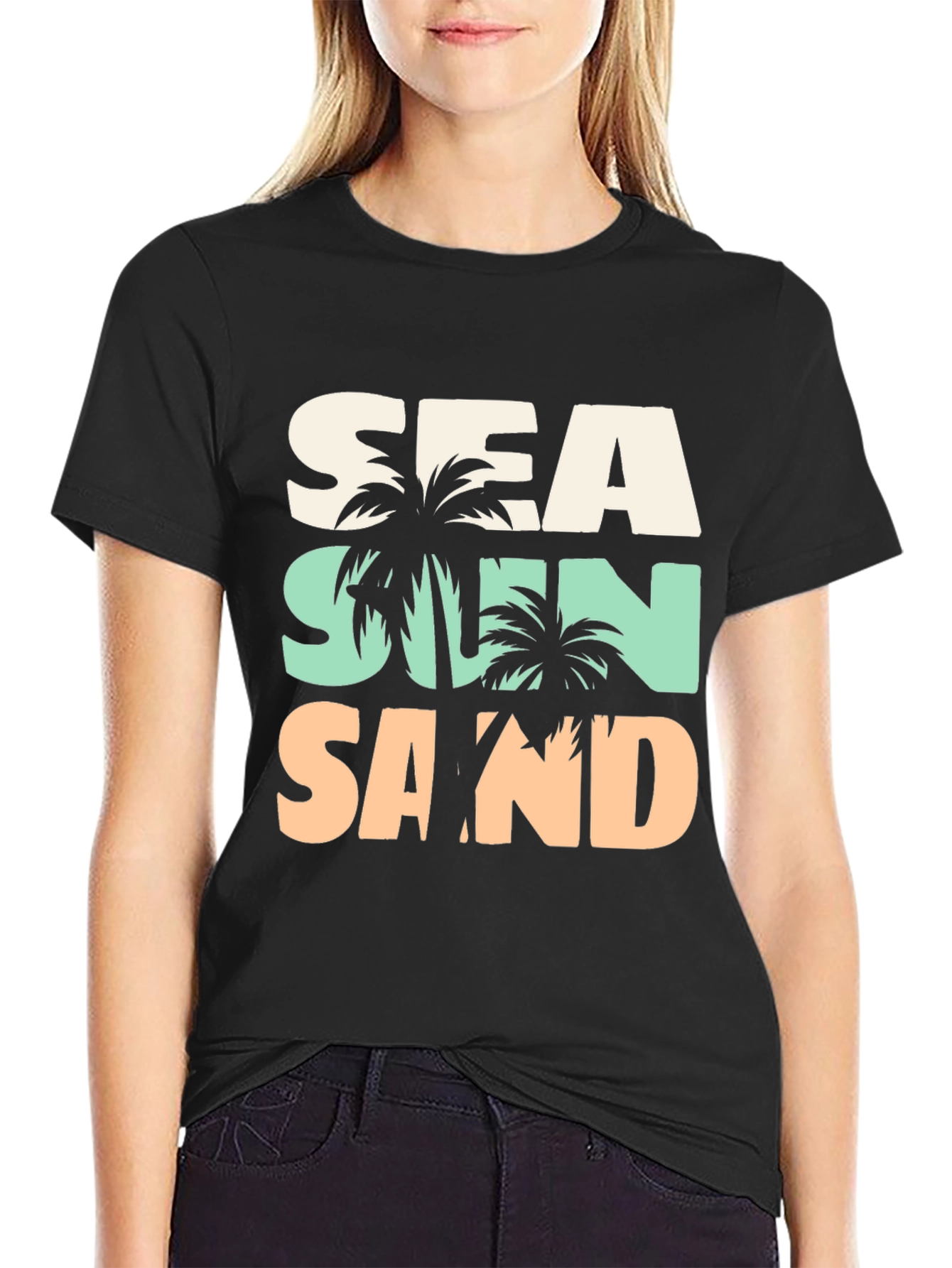 Sea Sun Sand Graphic T-Shirt - Vacation Vibes!