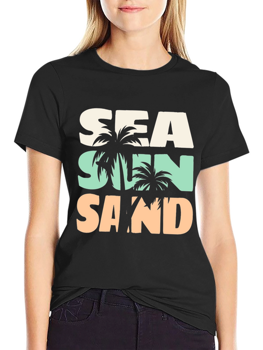Sea Sun Sand Graphic T-Shirt - Vacation Vibes!